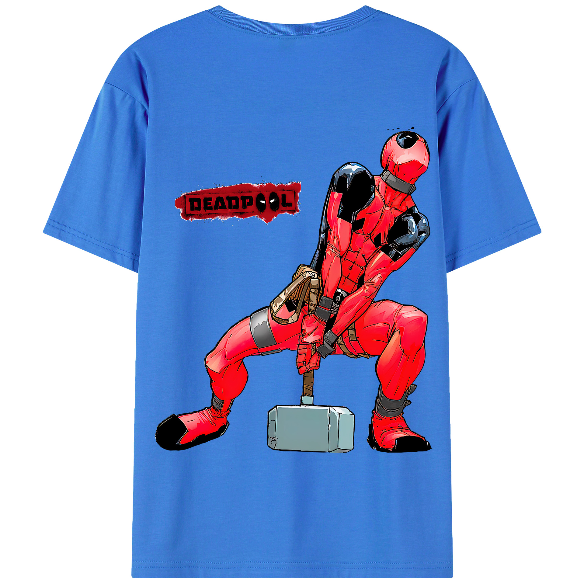 （画像用） Deadpool デッドプール 綿100％半袖Tシャツ（背面プリント）