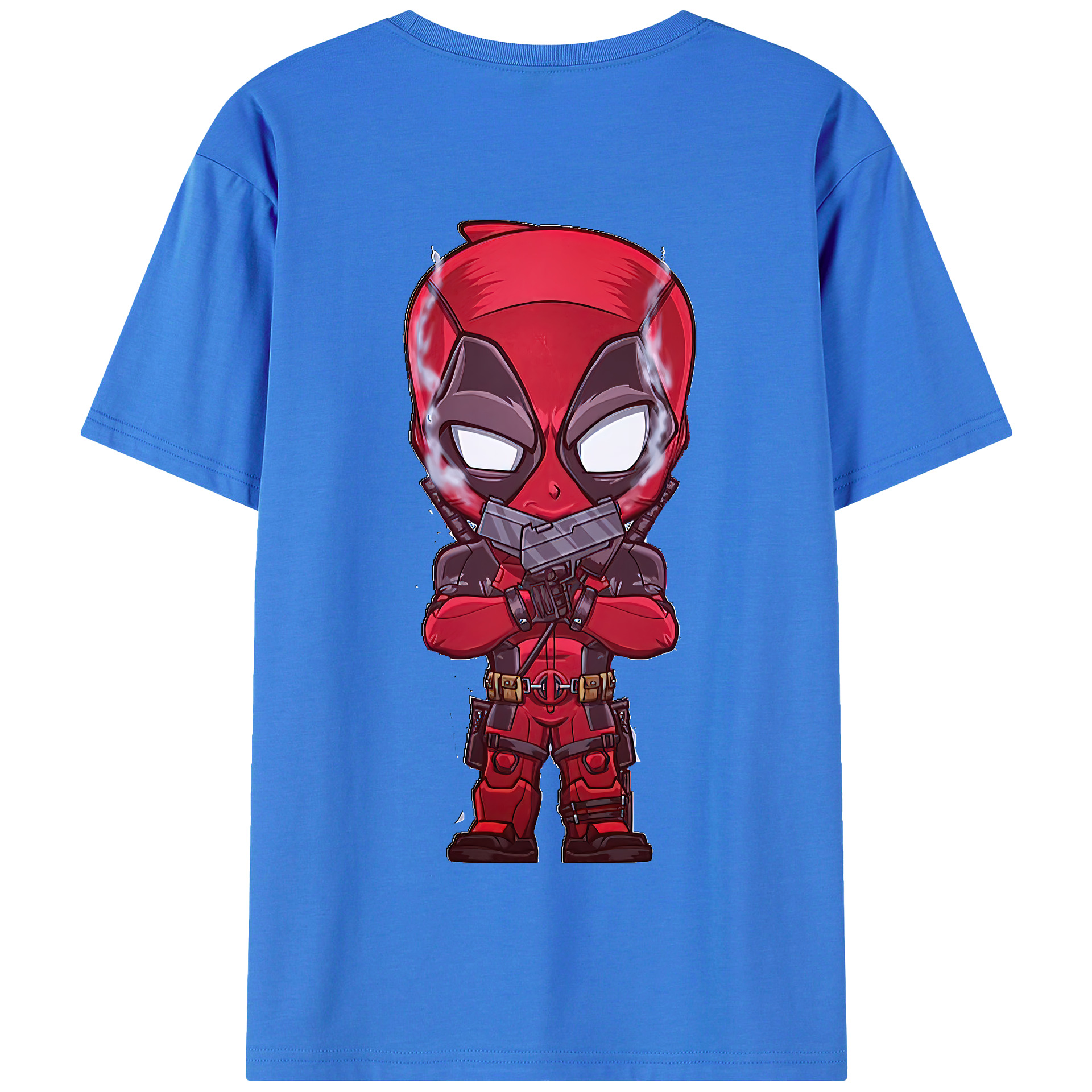 （画像用） Deadpool デッドプール 綿100％半袖Tシャツ（背面プリント）