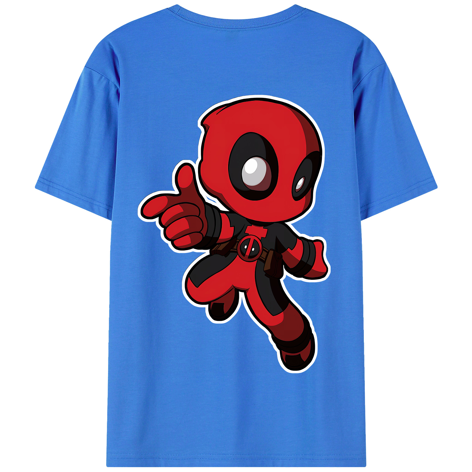 （画像用） Deadpool デッドプール 綿100％半袖Tシャツ（背面プリント）