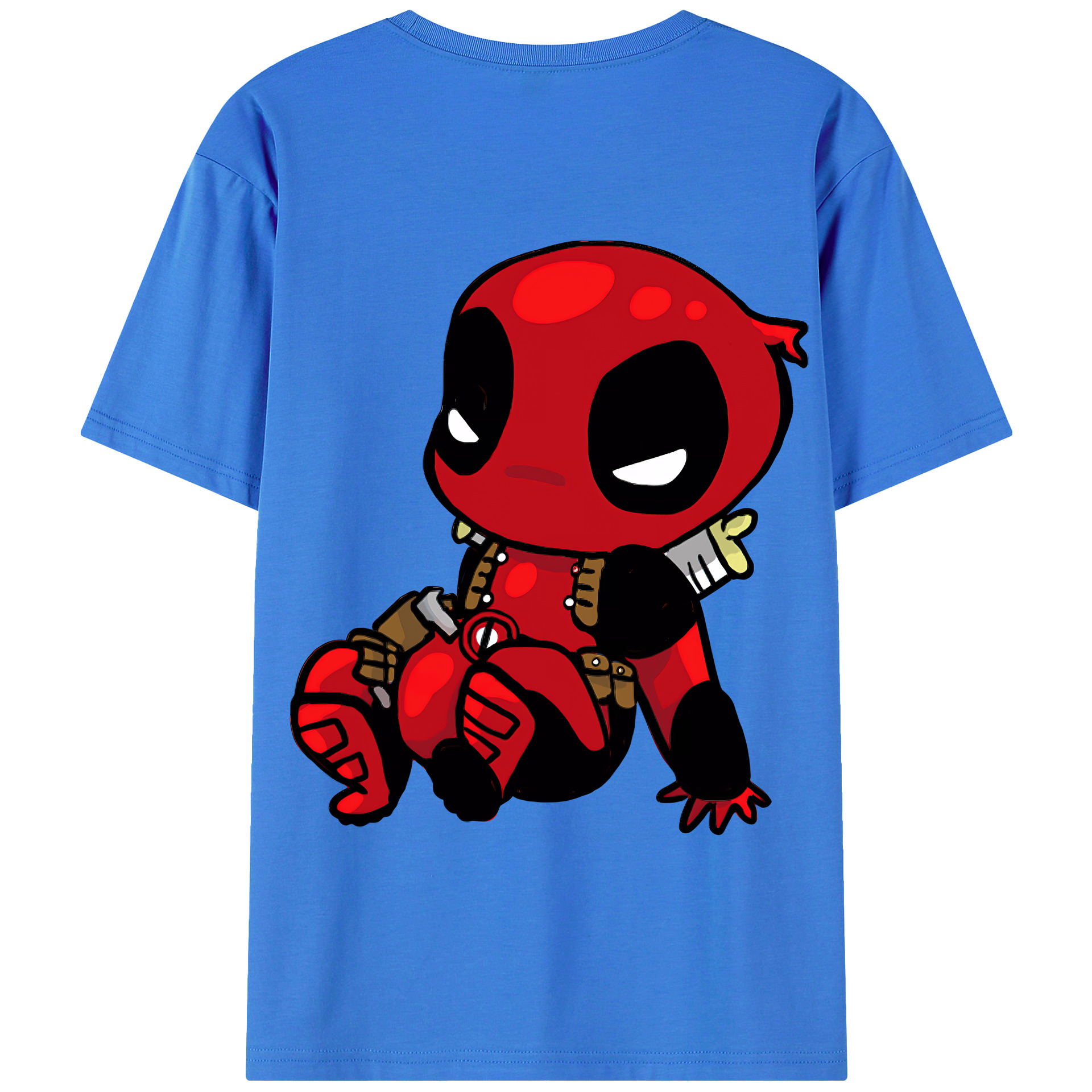 （画像用） Deadpool デッドプール 綿100％半袖Tシャツ（背面プリント）