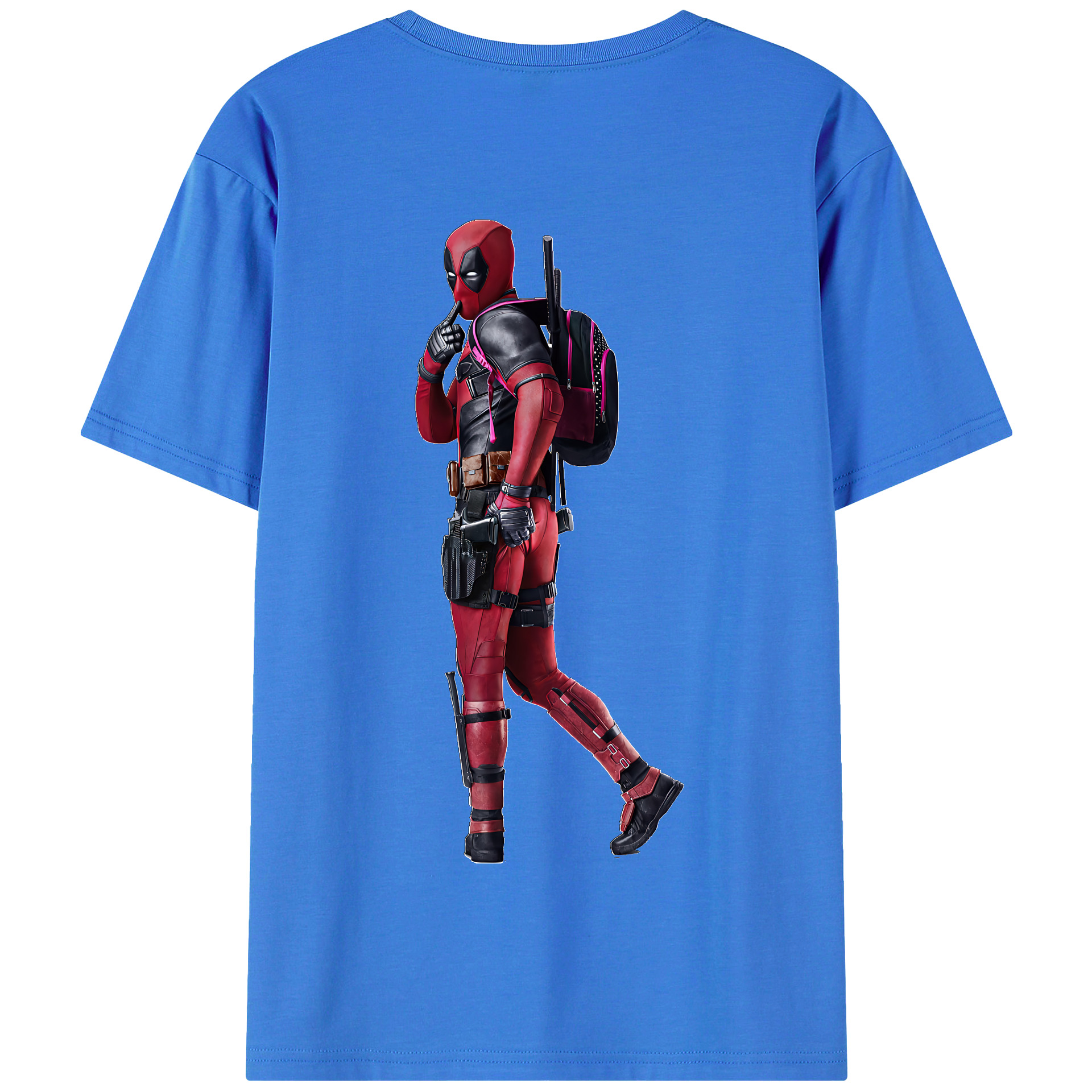 （画像用） Deadpool デッドプール 綿100％半袖Tシャツ（背面プリント）
