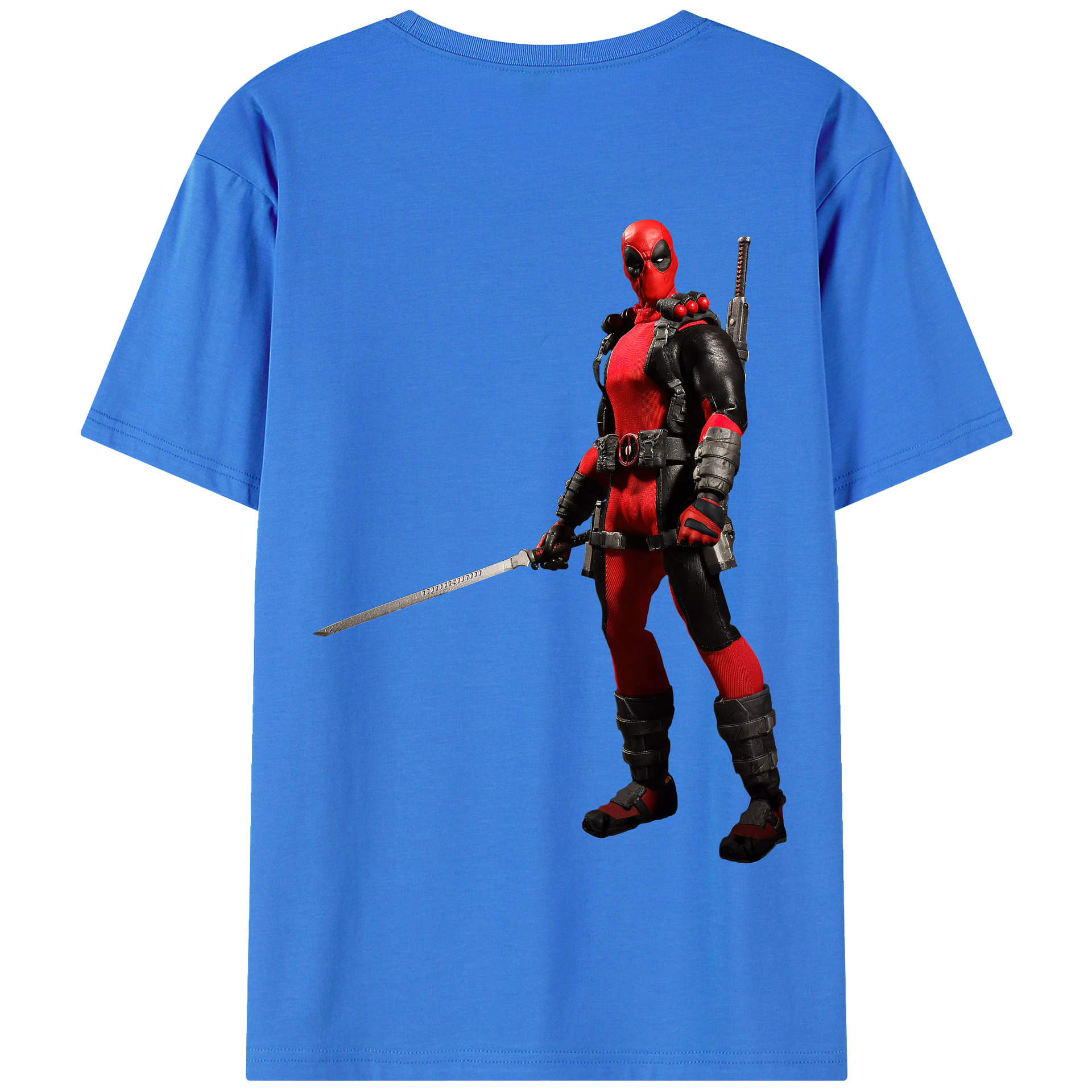 （画像用） Deadpool デッドプール 綿100％半袖Tシャツ（背面プリント）