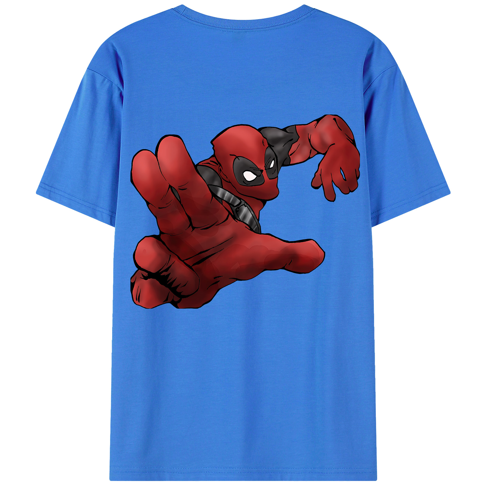 （画像用） Deadpool デッドプール 綿100％半袖Tシャツ（背面プリント）