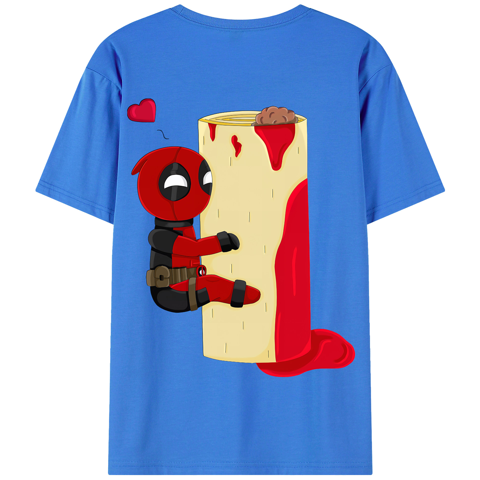 （画像用） Deadpool デッドプール 綿100％半袖Tシャツ（背面プリント）