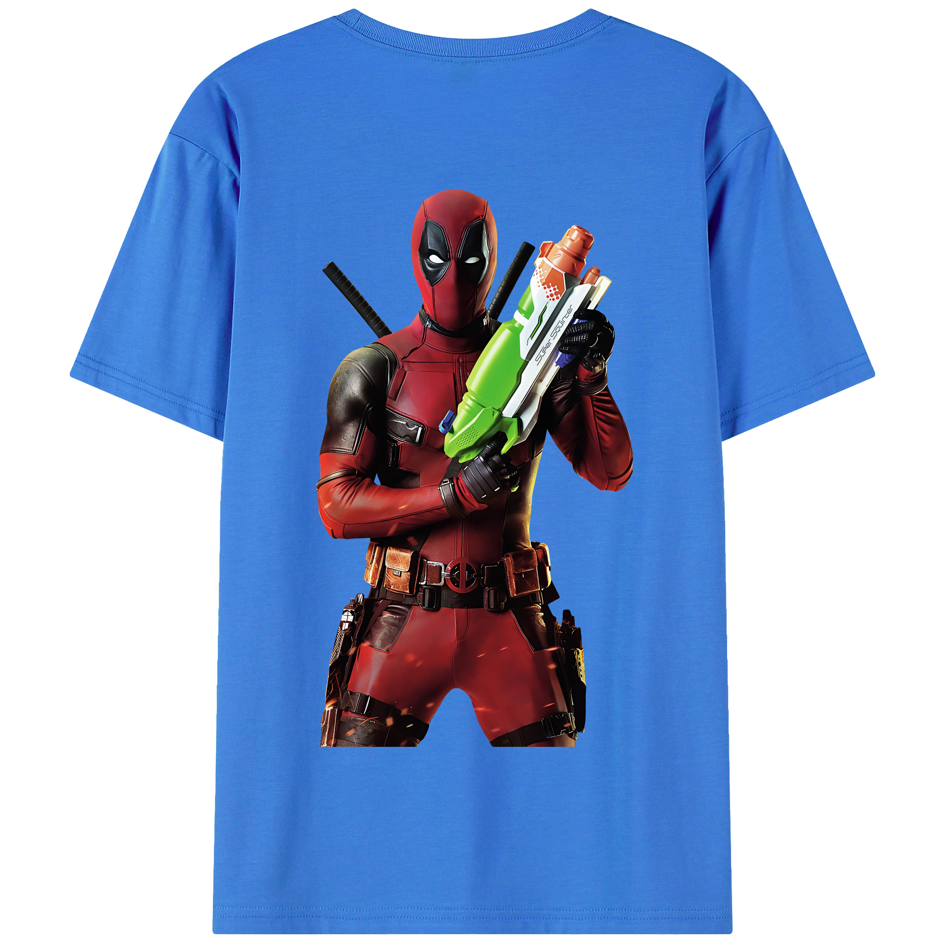 （画像用） Deadpool デッドプール 綿100％半袖Tシャツ（背面プリント）
