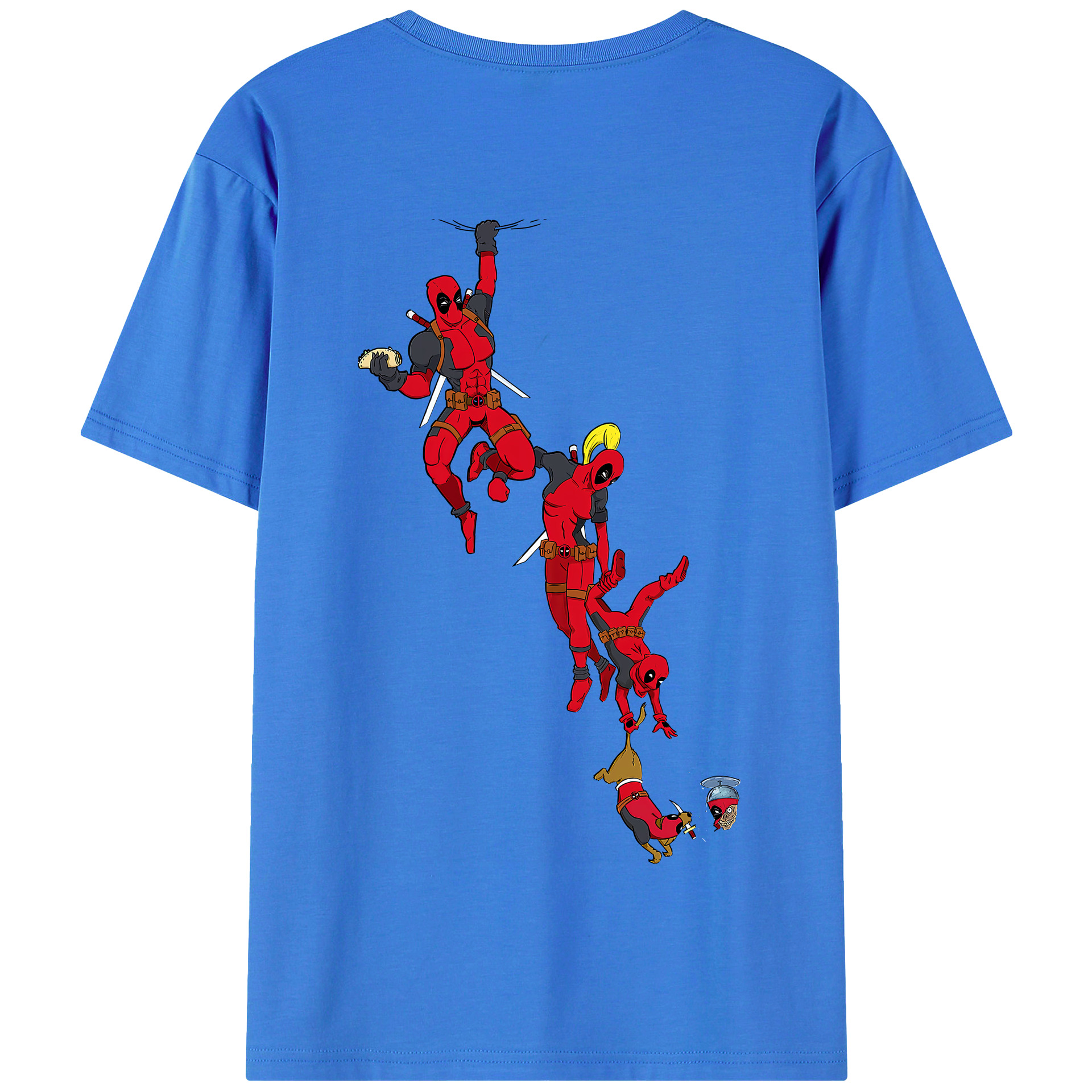 （画像用） Deadpool デッドプール 綿100％半袖Tシャツ（背面プリント）