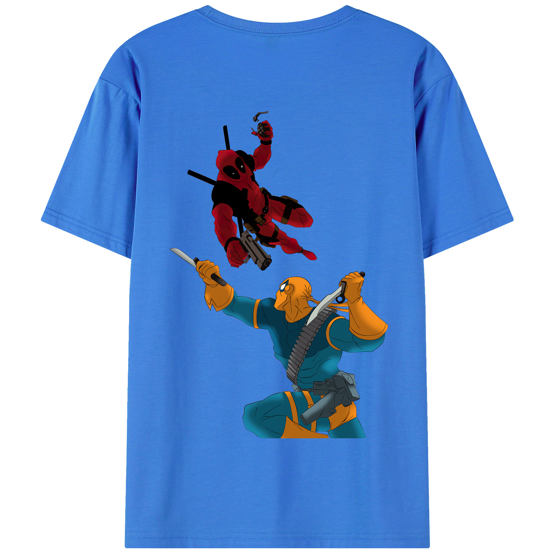 （画像用） Deadpool デッドプール 綿100％半袖Tシャツ（背面プリント）