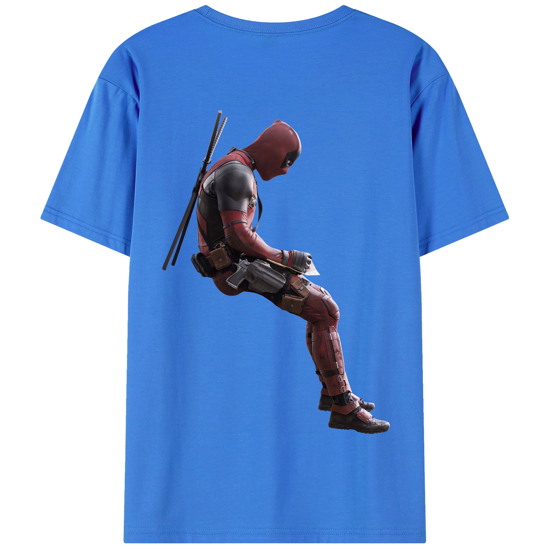 （画像用） Deadpool デッドプール 綿100％半袖Tシャツ（背面プリント）