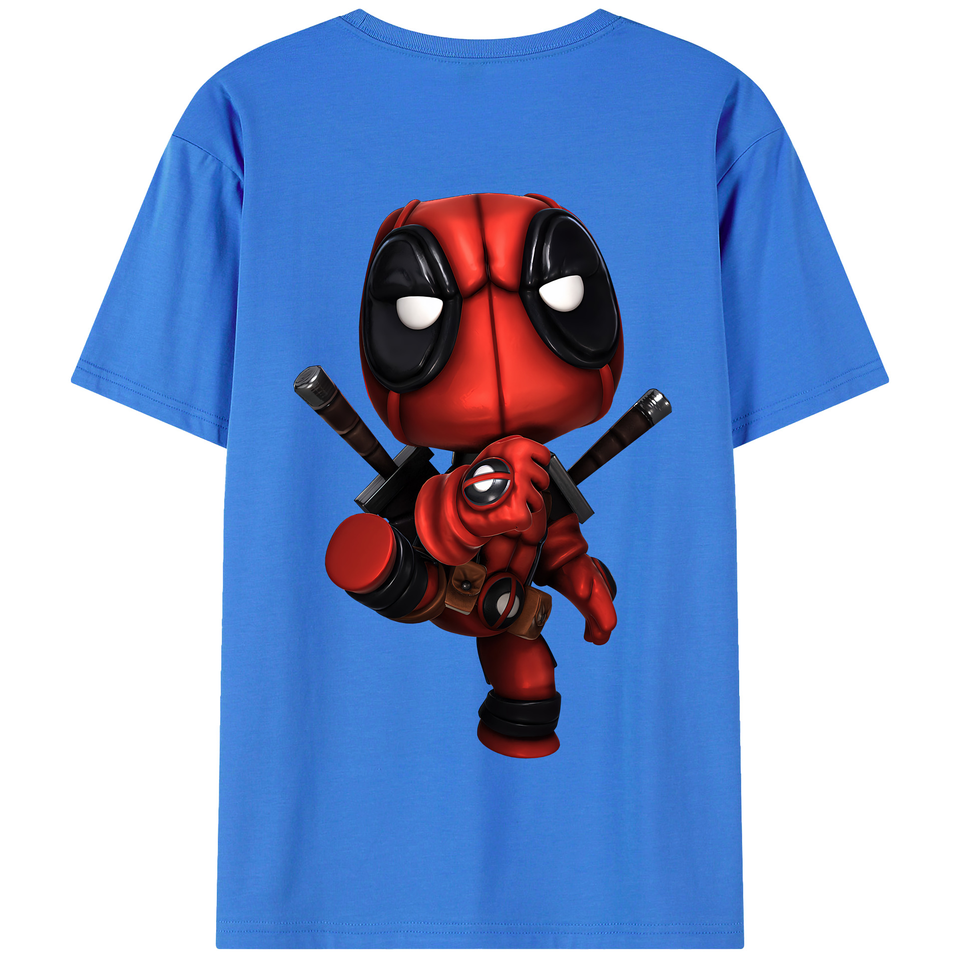 （画像用） Deadpool デッドプール 綿100％半袖Tシャツ（背面プリント）