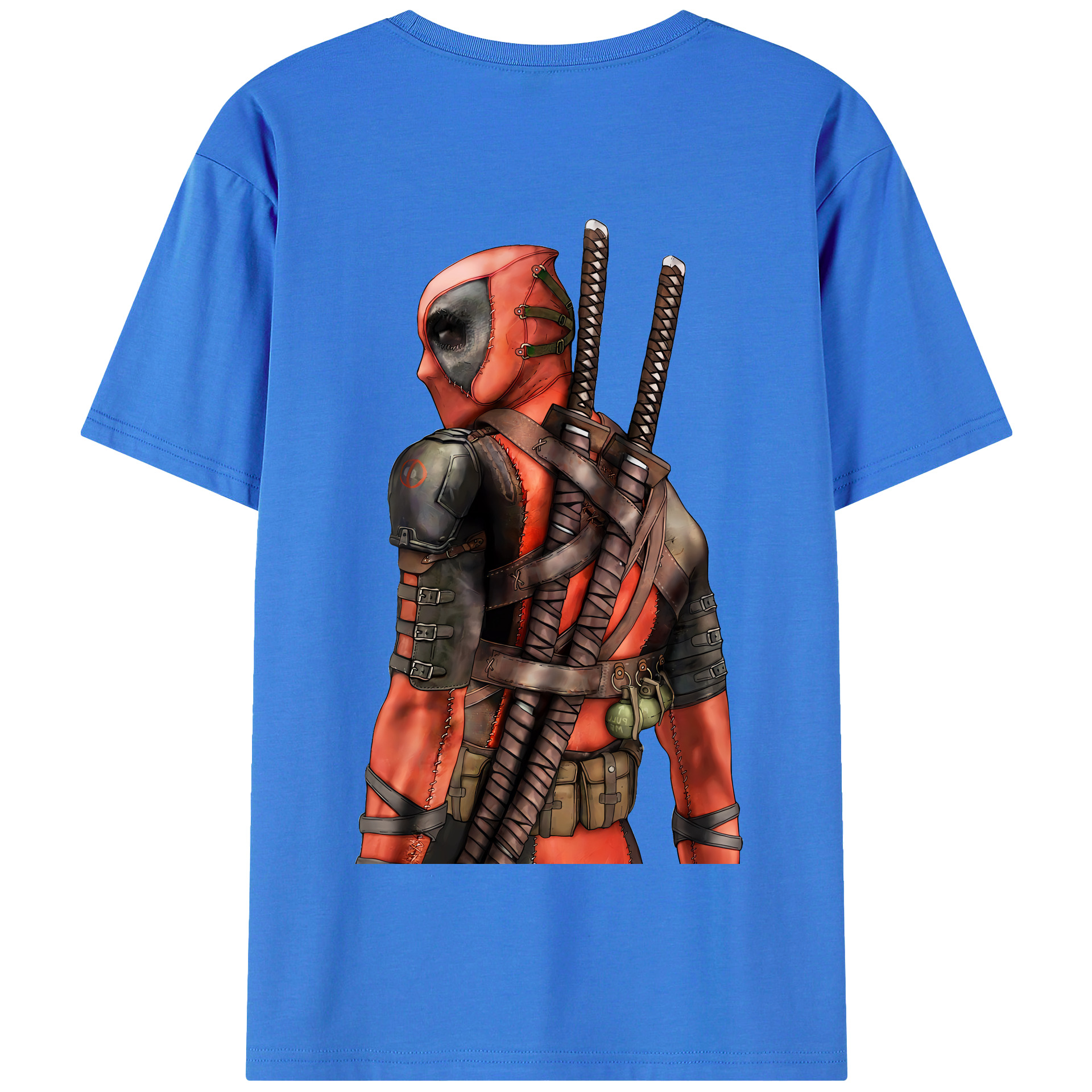 （画像用） Deadpool デッドプール 綿100％半袖Tシャツ（背面プリント）