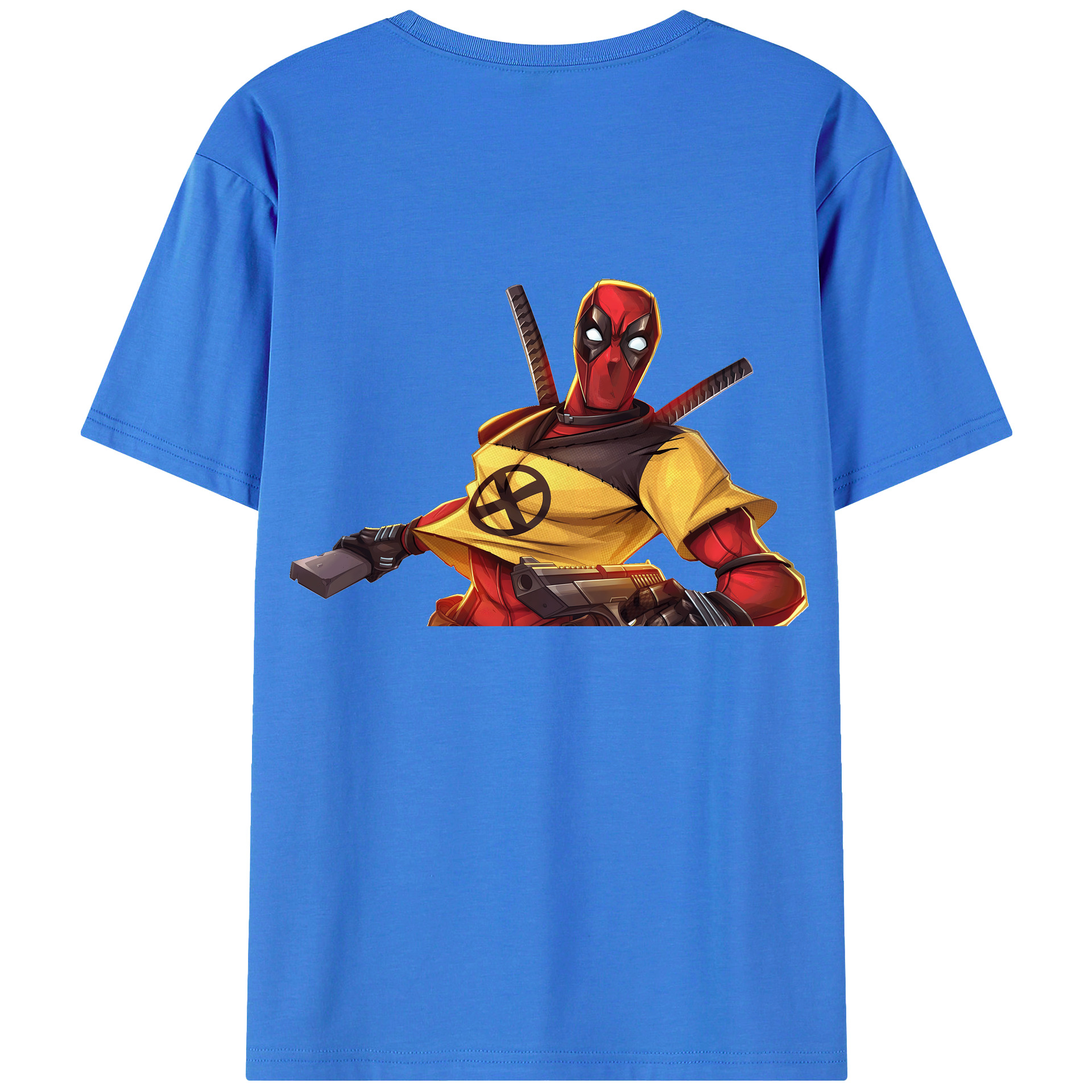 （画像用） Deadpool デッドプール 綿100％半袖Tシャツ（背面プリント）