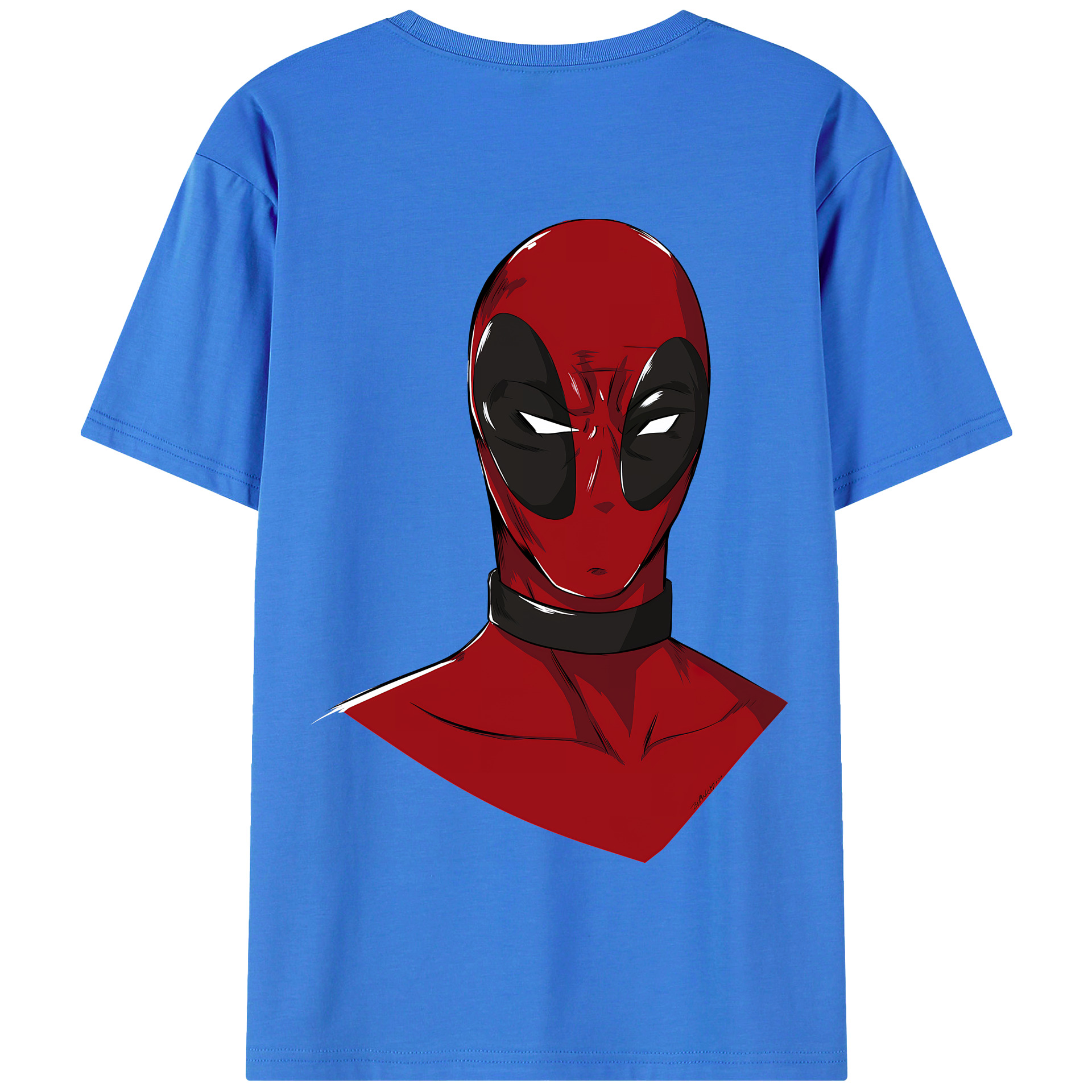 （画像用） Deadpool デッドプール 綿100％半袖Tシャツ（背面プリント）
