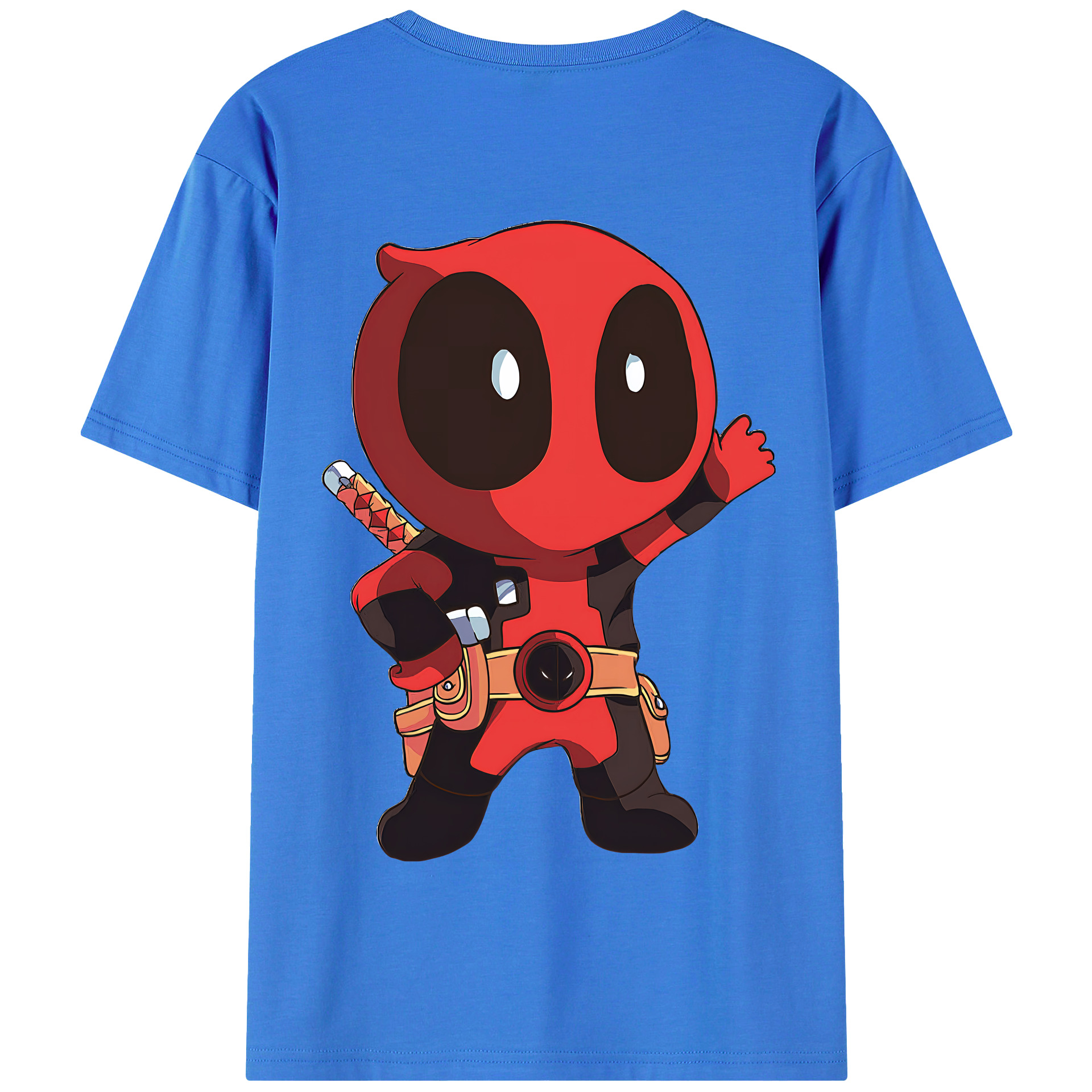 （画像用） Deadpool デッドプール 綿100％半袖Tシャツ（背面プリント）
