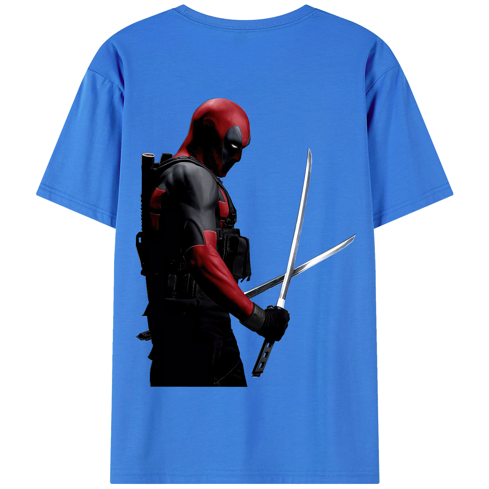 （画像用） Deadpool デッドプール 綿100％半袖Tシャツ（背面プリント）