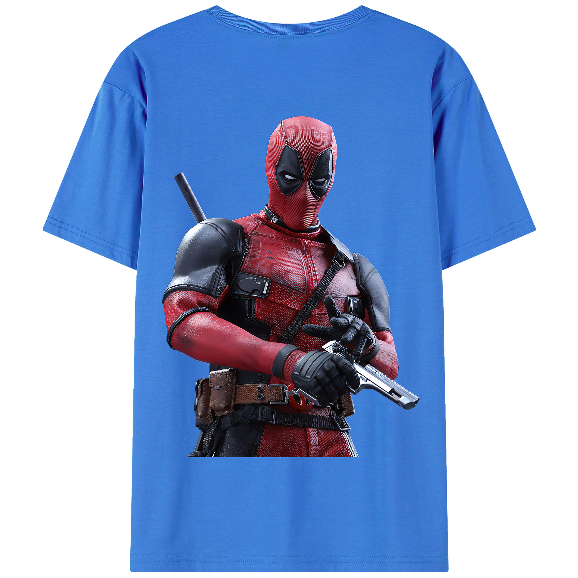 （画像用） Deadpool デッドプール 綿100％半袖Tシャツ（背面プリント）