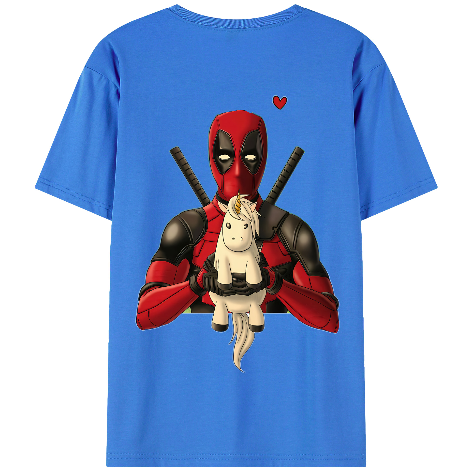 （画像用） Deadpool デッドプール 綿100％半袖Tシャツ（背面プリント）