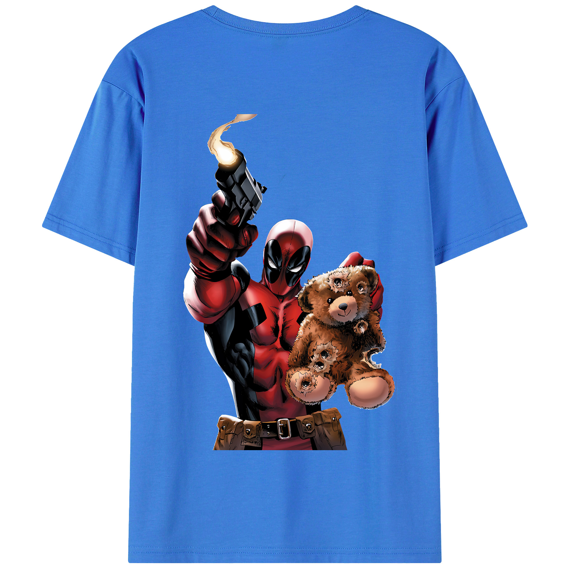（画像用） Deadpool デッドプール 綿100％半袖Tシャツ（背面プリント）