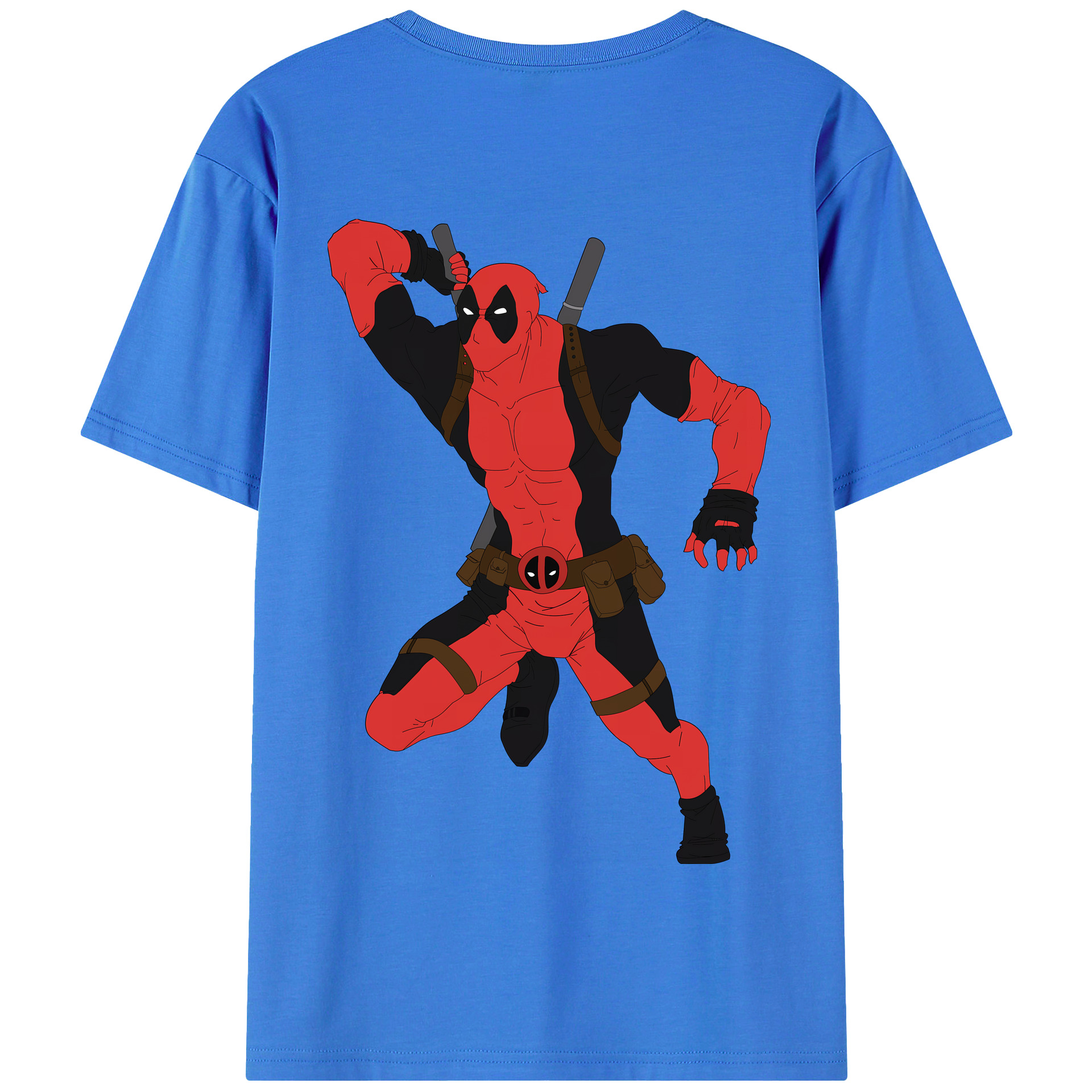 （画像用） Deadpool デッドプール 綿100％半袖Tシャツ（背面プリント）