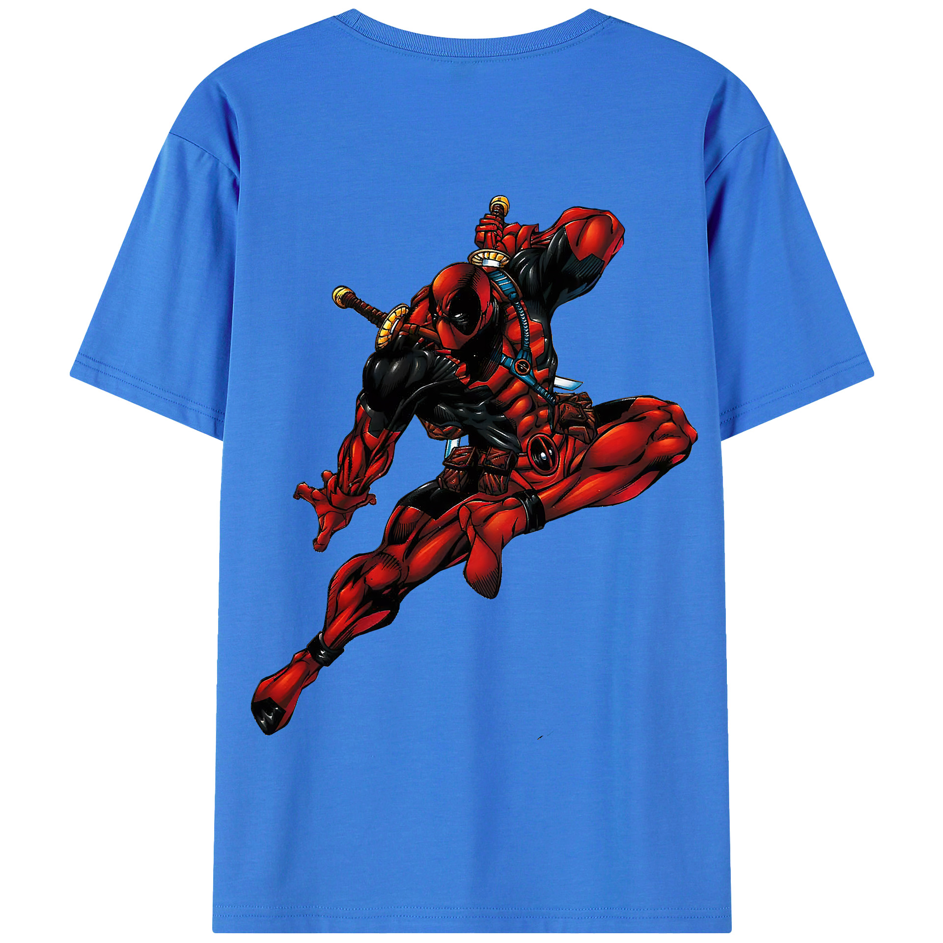 （画像用） Deadpool デッドプール 綿100％半袖Tシャツ（背面プリント）