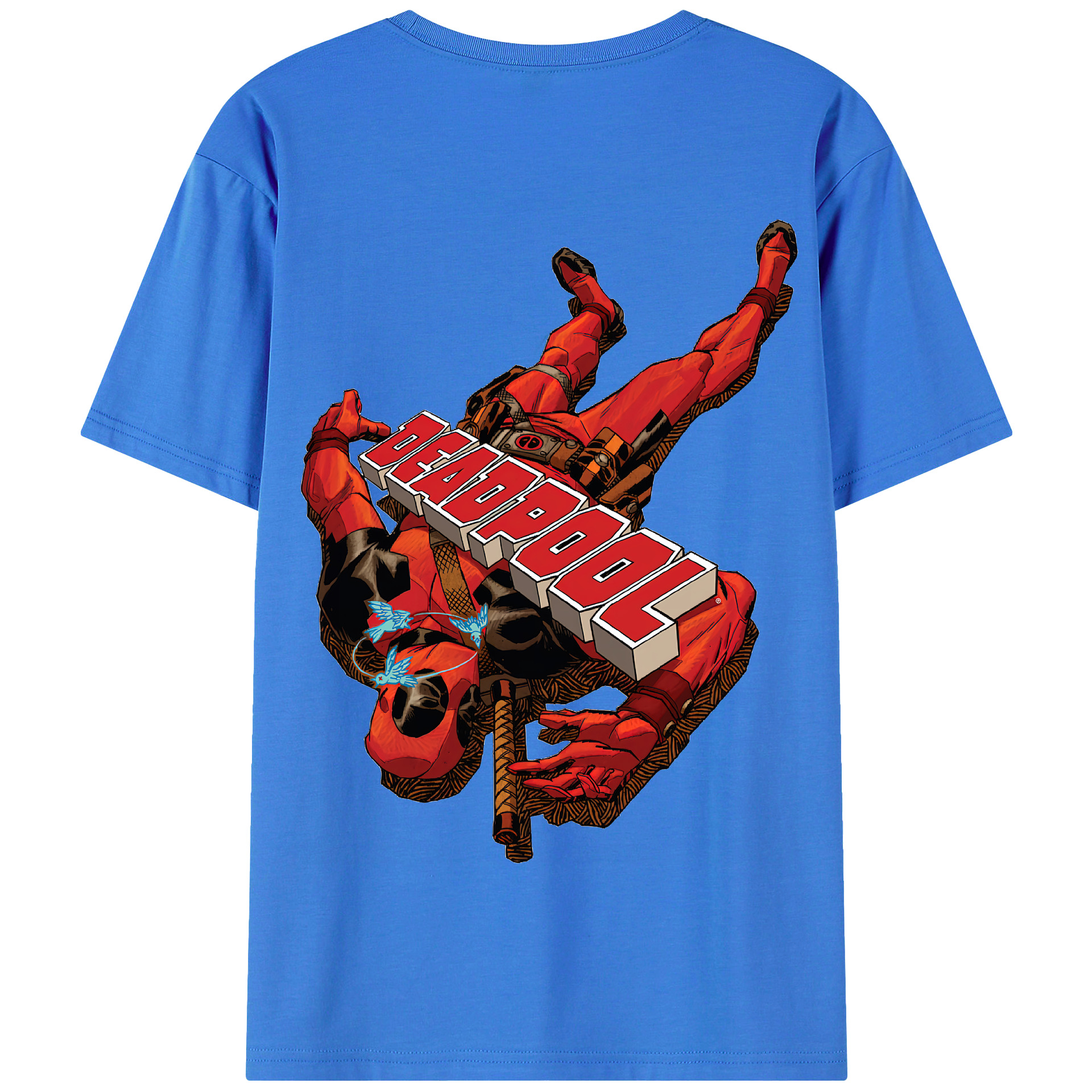 （画像用） Deadpool デッドプール 綿100％半袖Tシャツ（背面プリント）