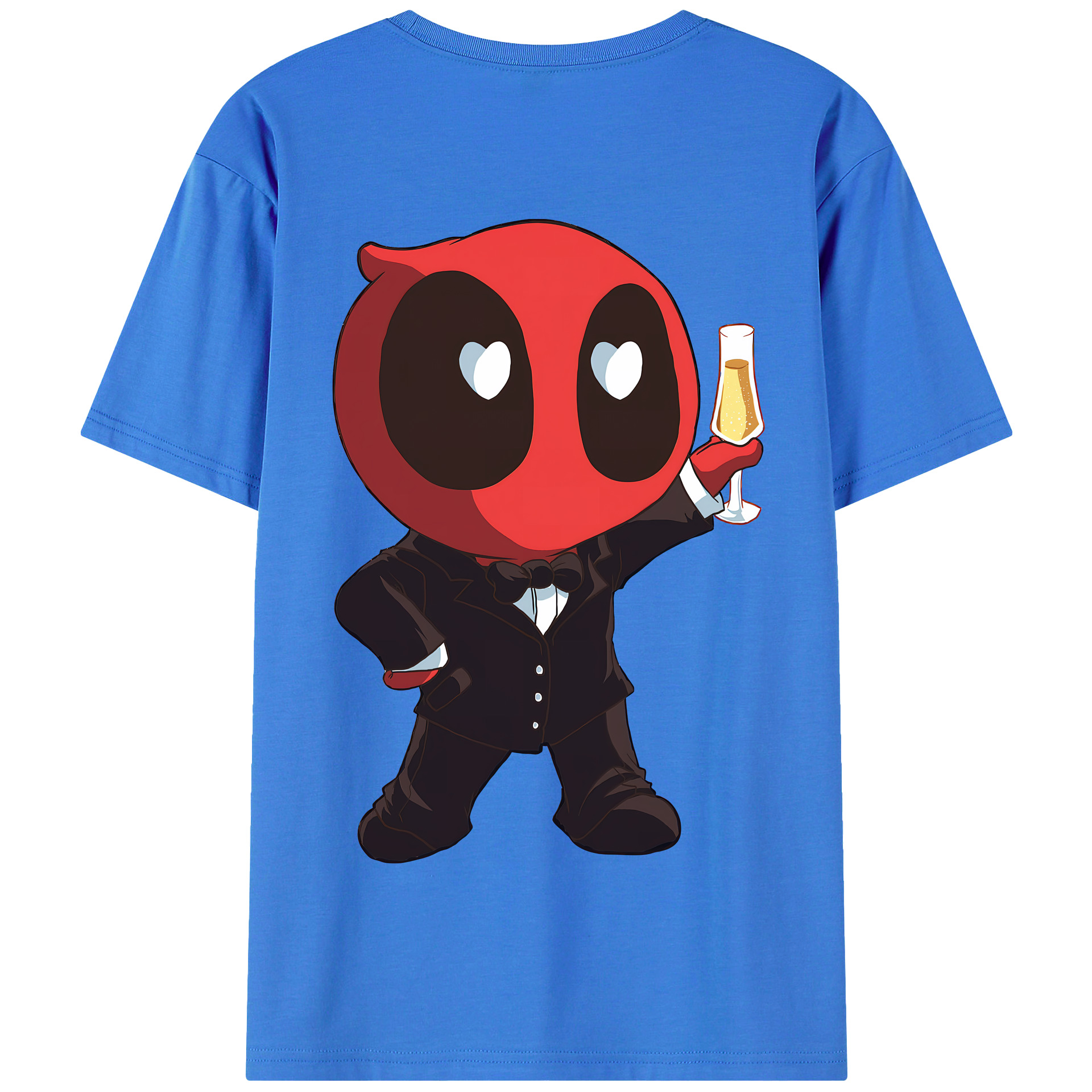 （画像用） Deadpool デッドプール 綿100％半袖Tシャツ（背面プリント）