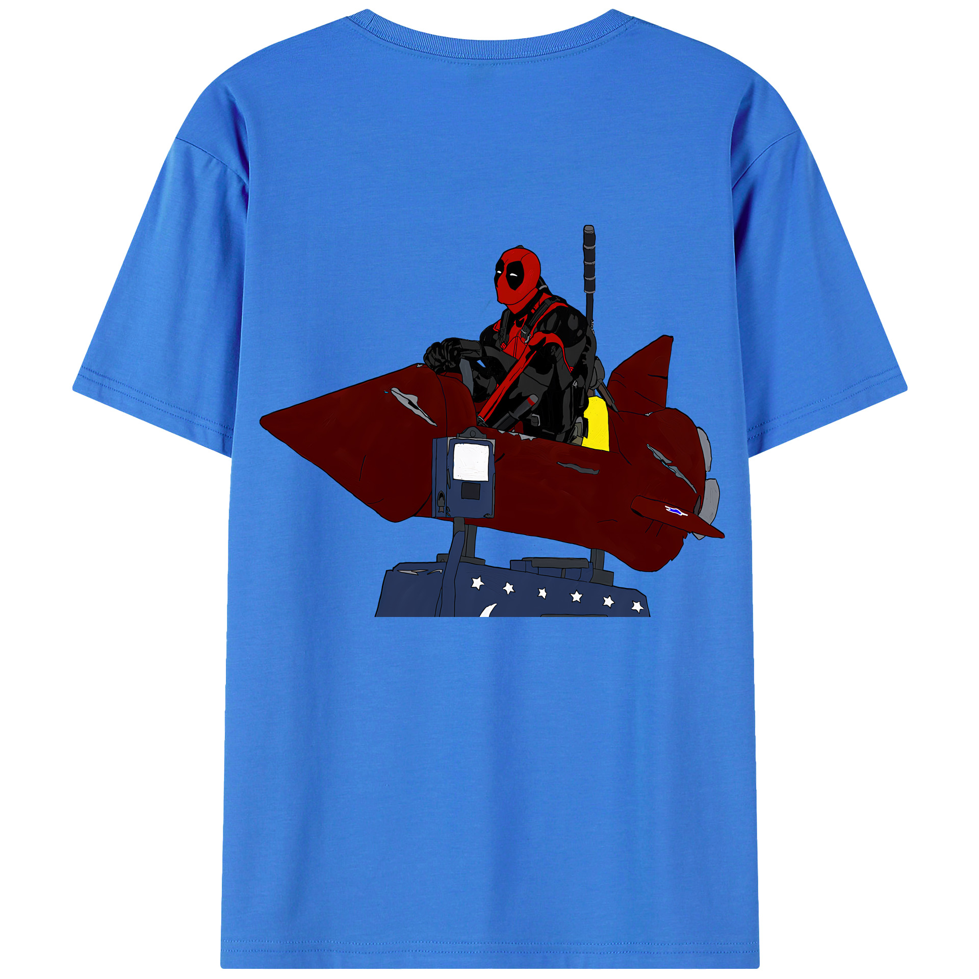 （画像用） Deadpool デッドプール 綿100％半袖Tシャツ（背面プリント）