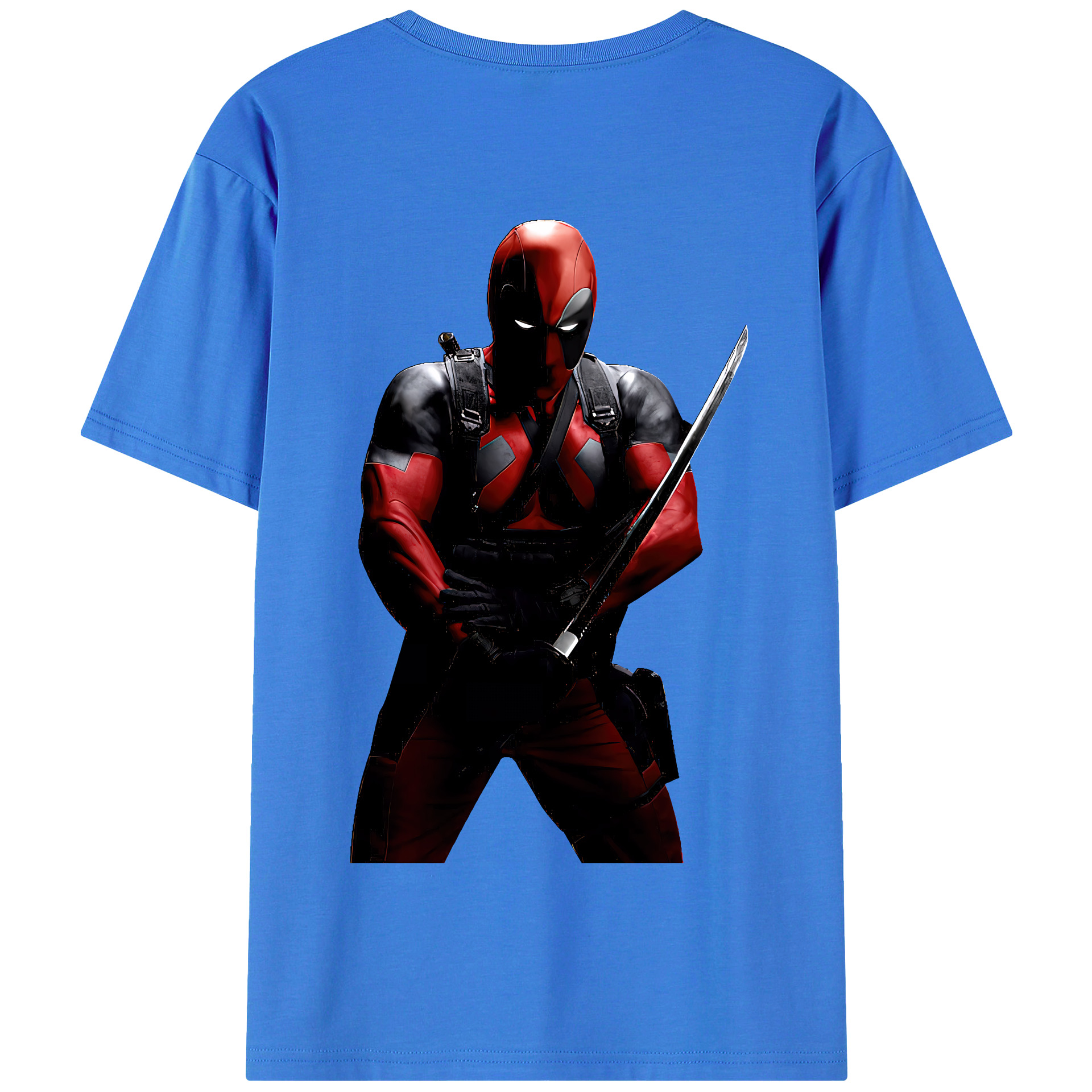（画像用） Deadpool デッドプール 綿100％半袖Tシャツ（背面プリント）