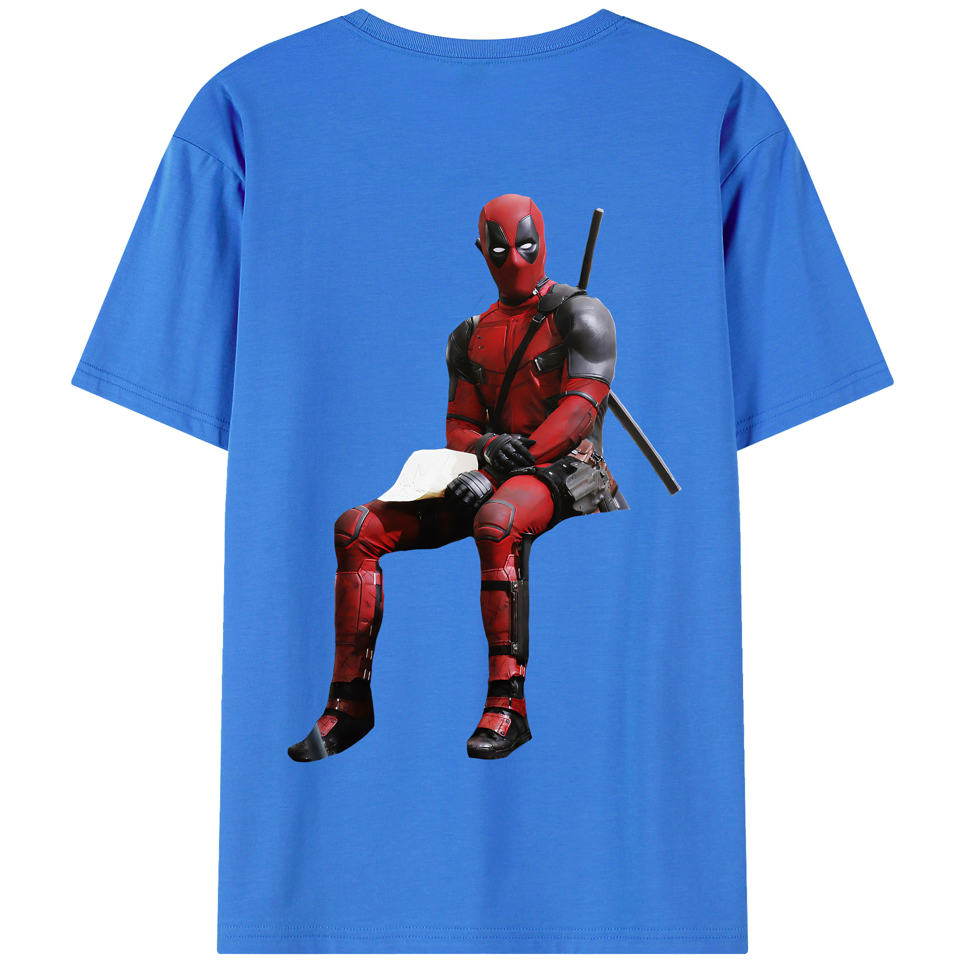 （画像用） Deadpool デッドプール 綿100％半袖Tシャツ（背面プリント）