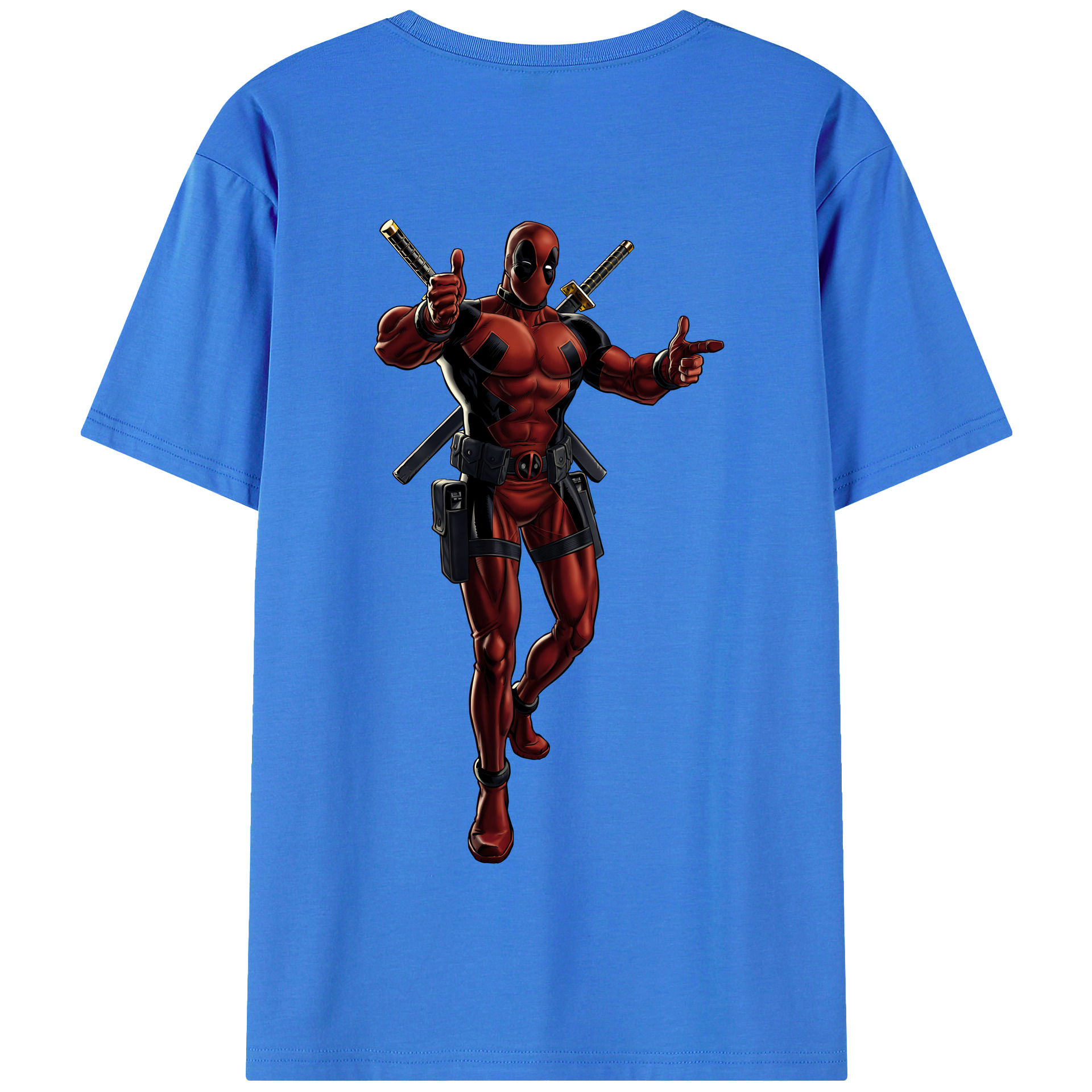 （画像用） Deadpool デッドプール 綿100％半袖Tシャツ（背面プリント）
