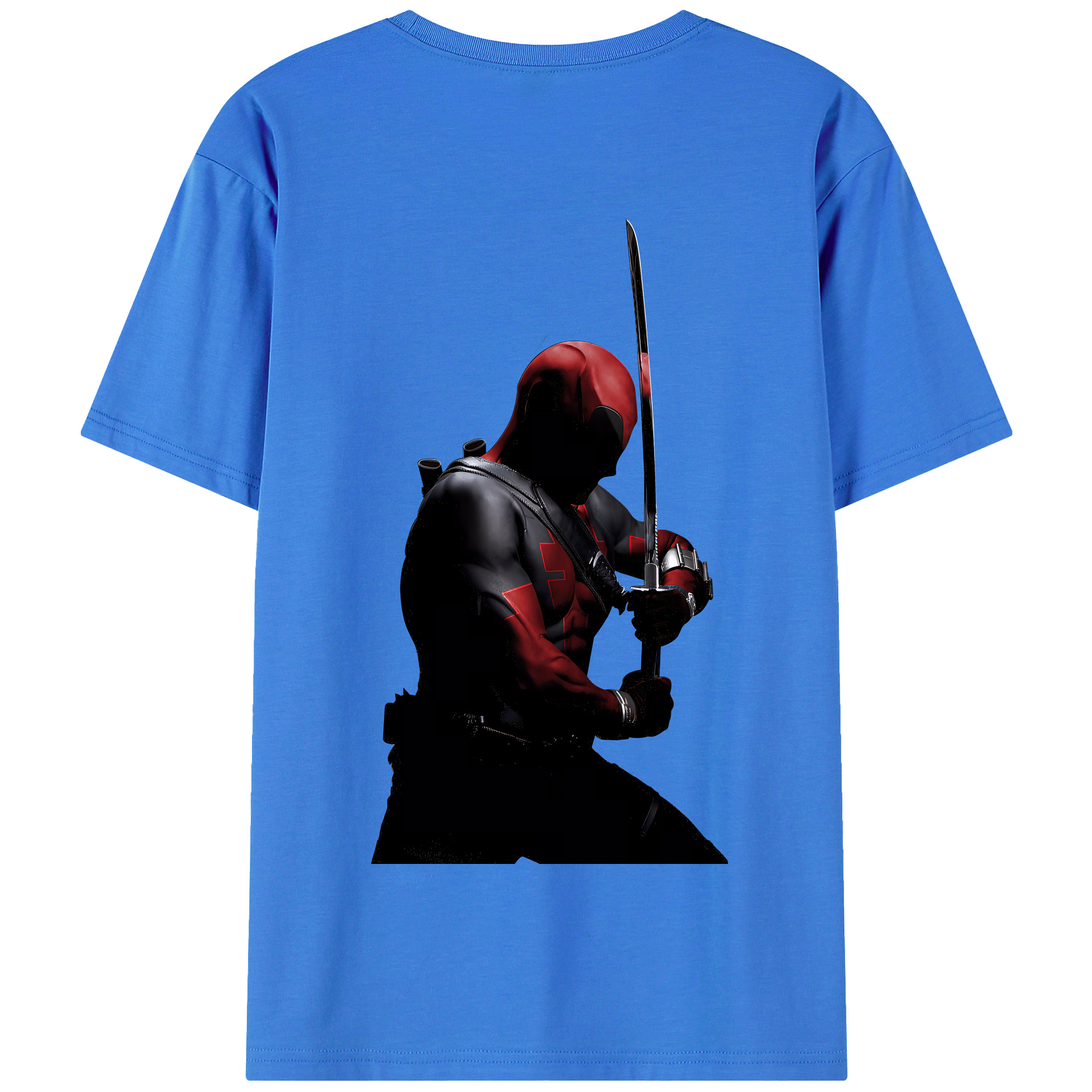 （画像用） Deadpool デッドプール 綿100％半袖Tシャツ（背面プリント）