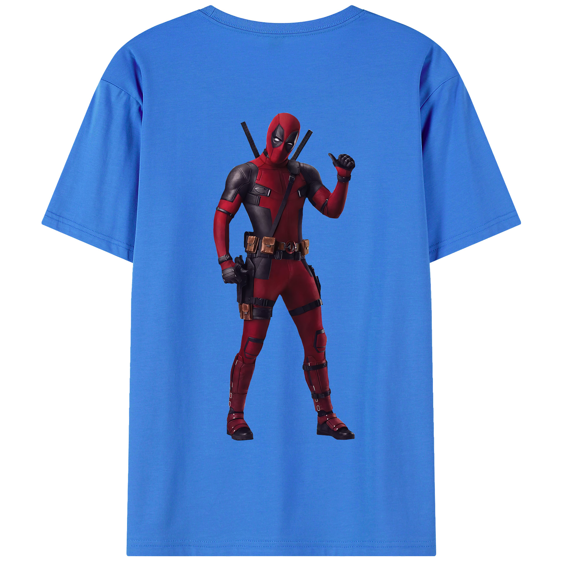 （画像用） Deadpool デッドプール 綿100％半袖Tシャツ（背面プリント）