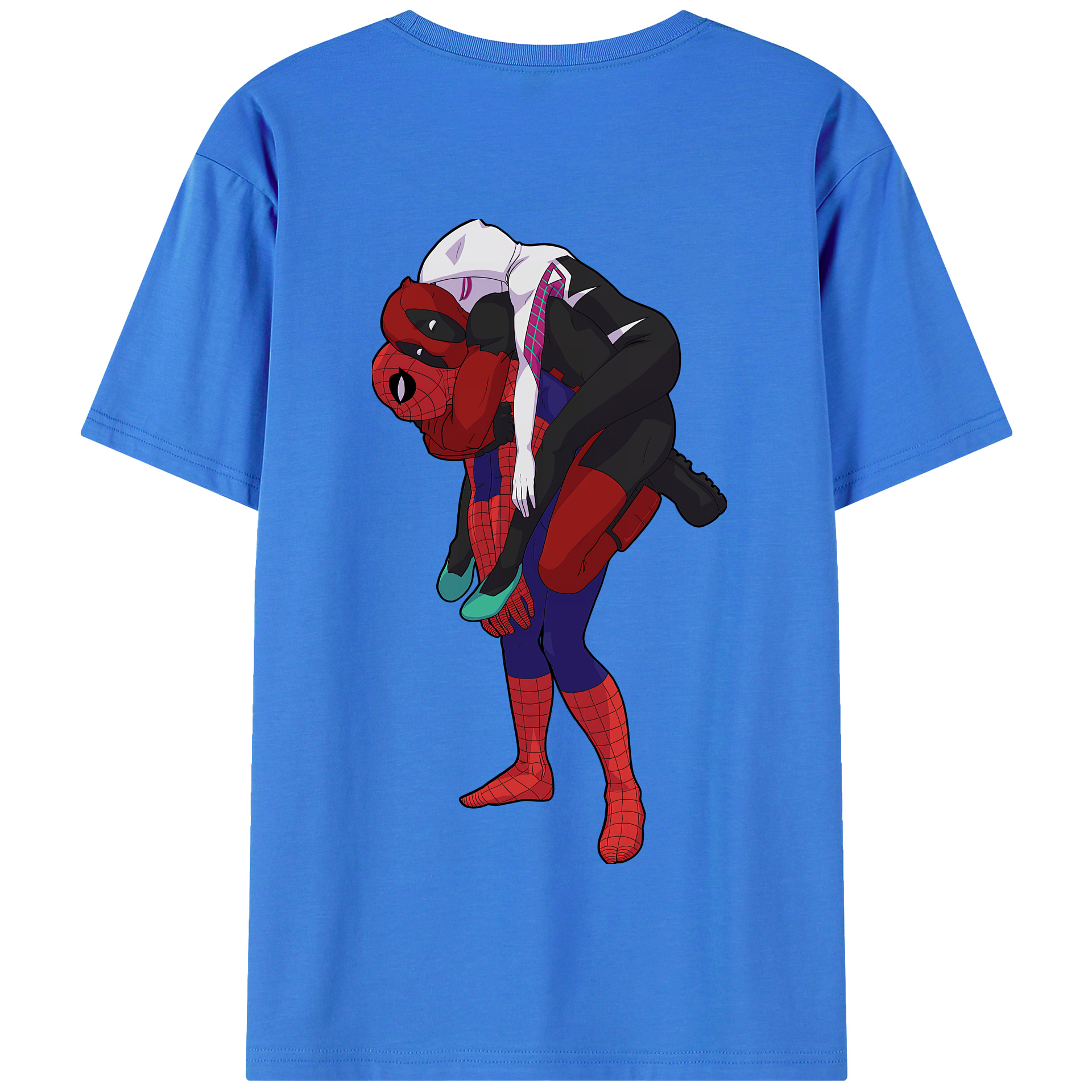 （画像用） Deadpool デッドプール 綿100％半袖Tシャツ（背面プリント）