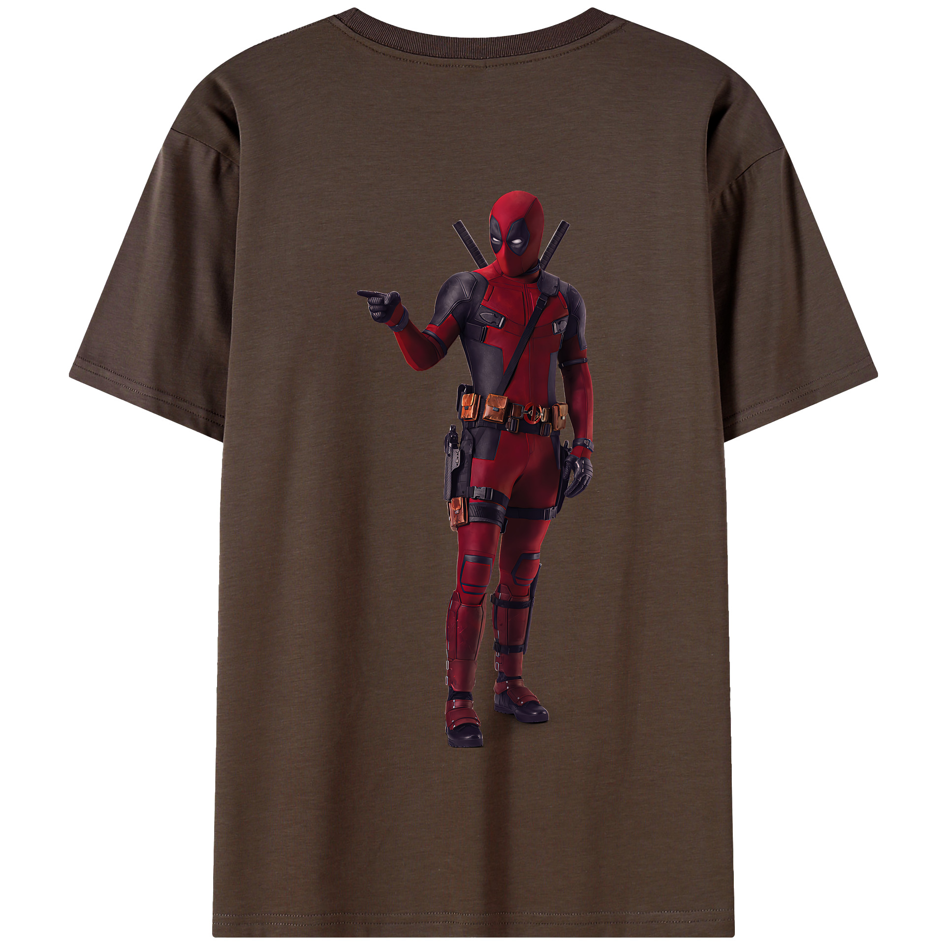 （画像用） Deadpool デッドプール 綿100％半袖Tシャツ（背面プリント）