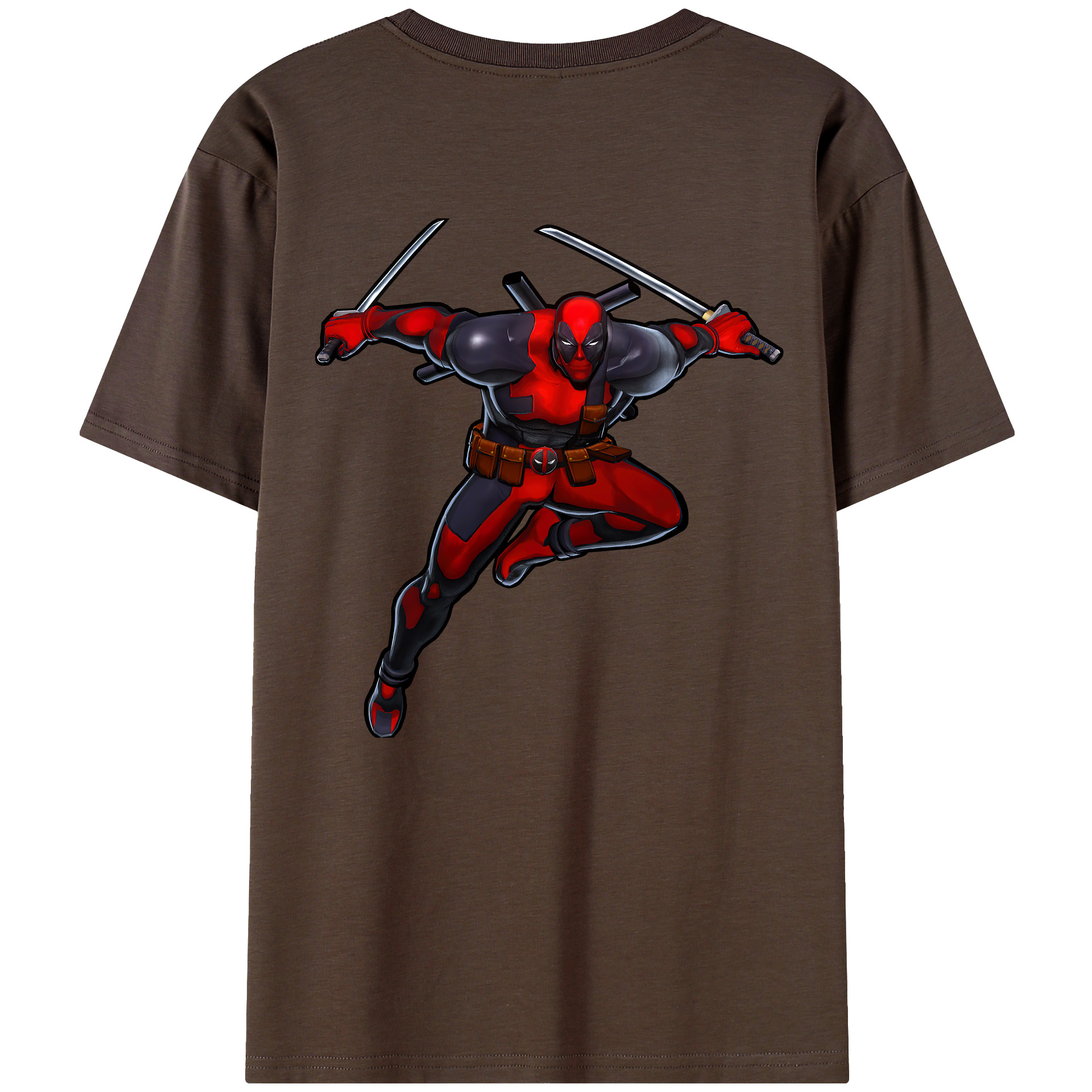 （画像用） Deadpool デッドプール 綿100％半袖Tシャツ（背面プリント）
