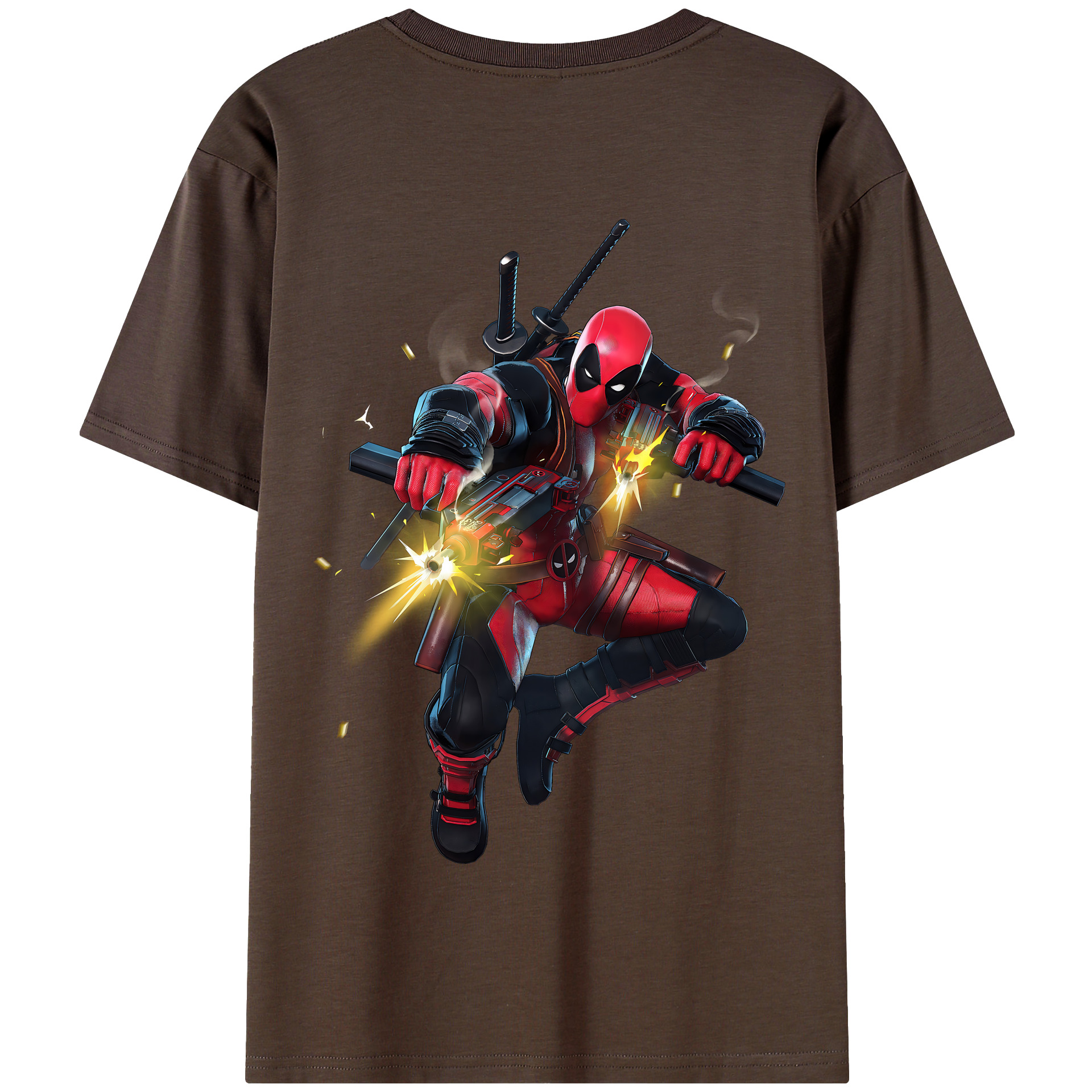 （画像用） Deadpool デッドプール 綿100％半袖Tシャツ（背面プリント）