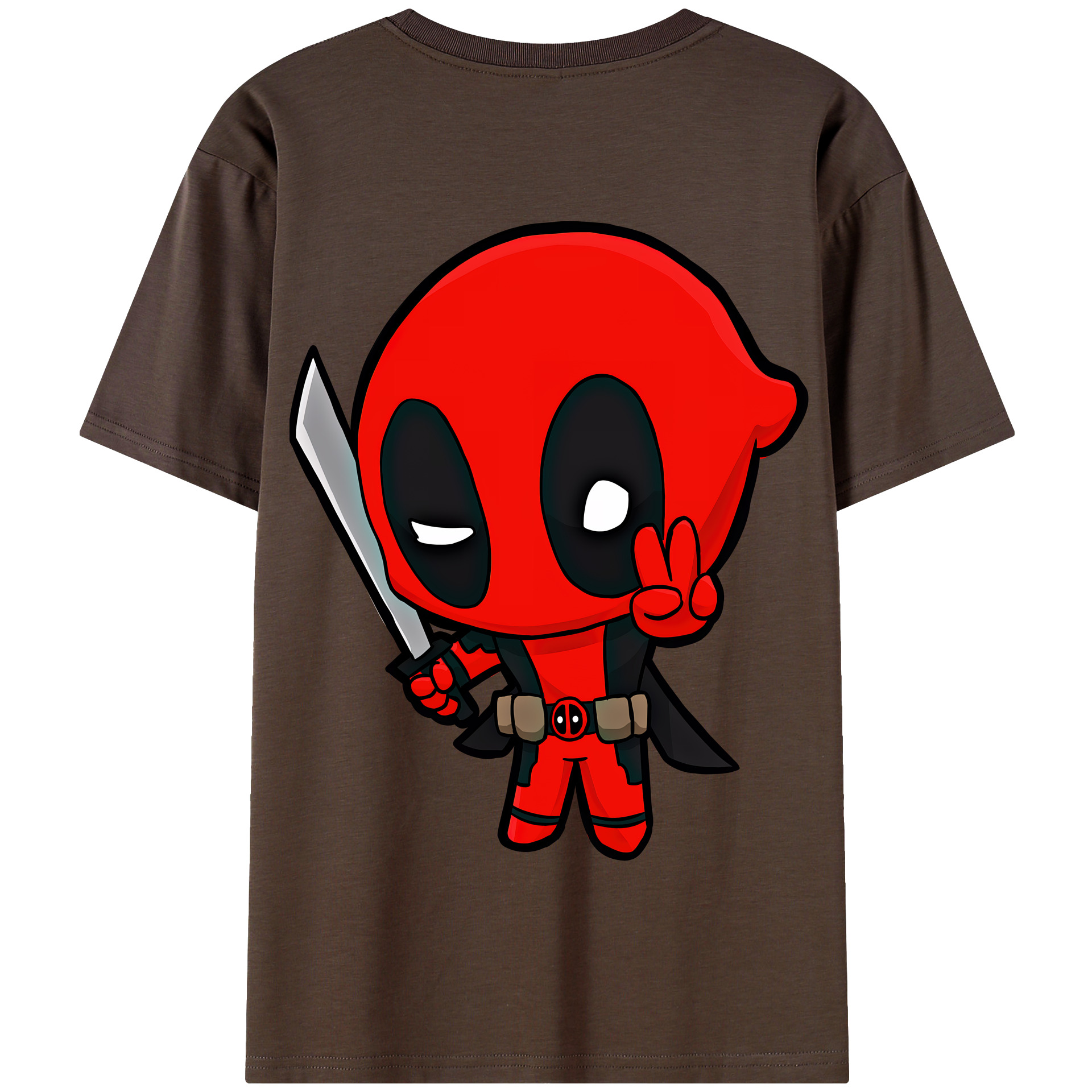 （画像用） Deadpool デッドプール 綿100％半袖Tシャツ（背面プリント）