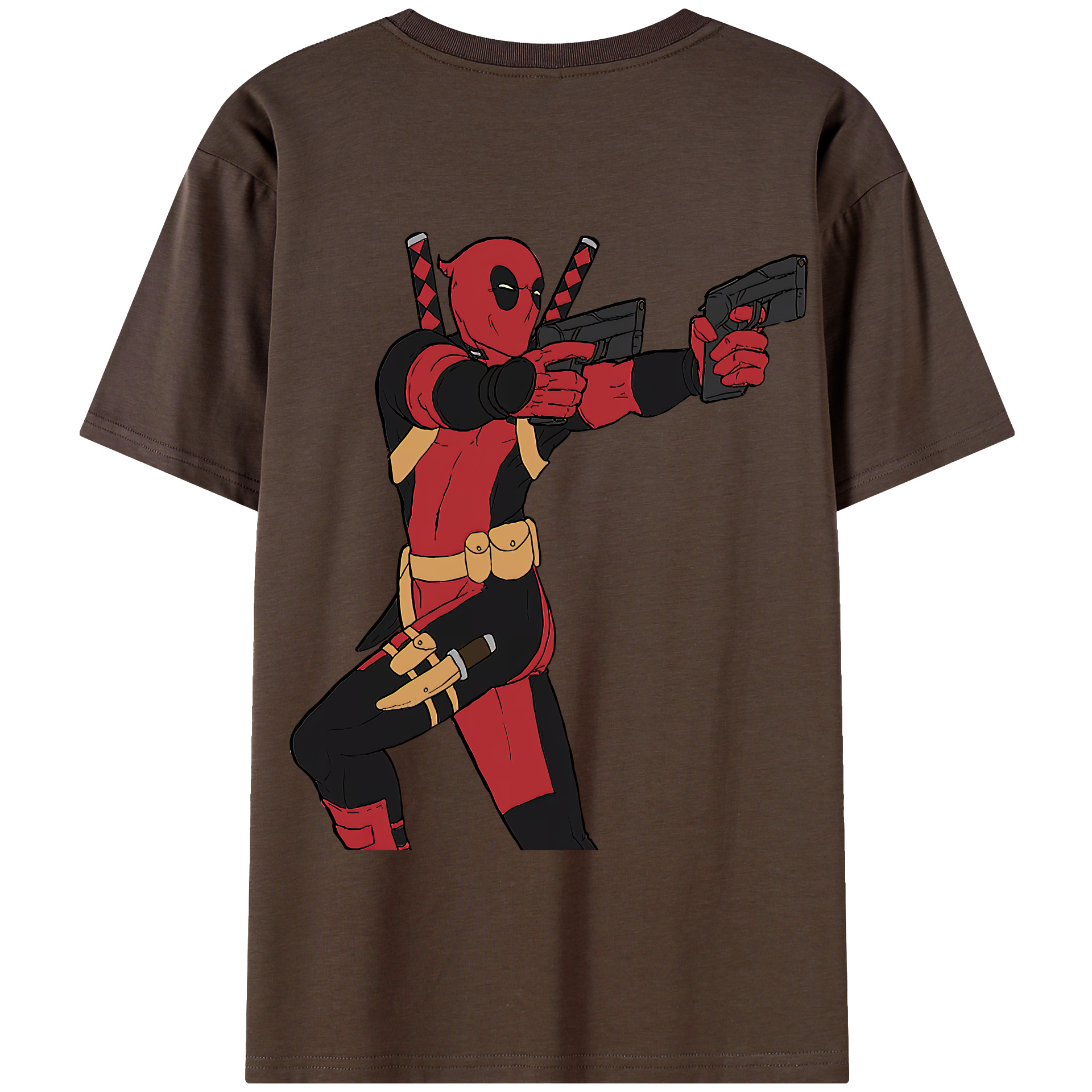 （画像用） Deadpool デッドプール 綿100％半袖Tシャツ（背面プリント）