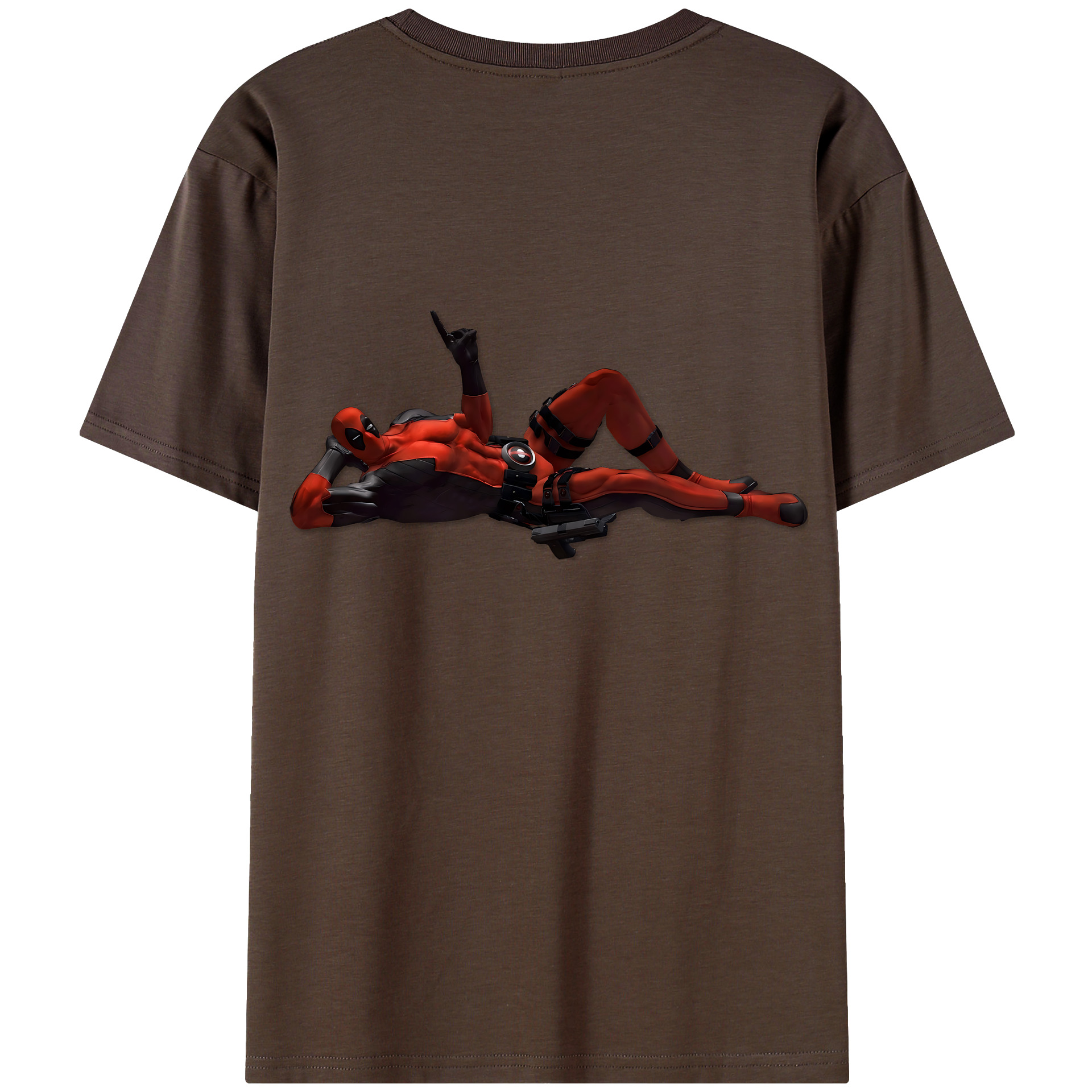 （画像用） Deadpool デッドプール 綿100％半袖Tシャツ（背面プリント）