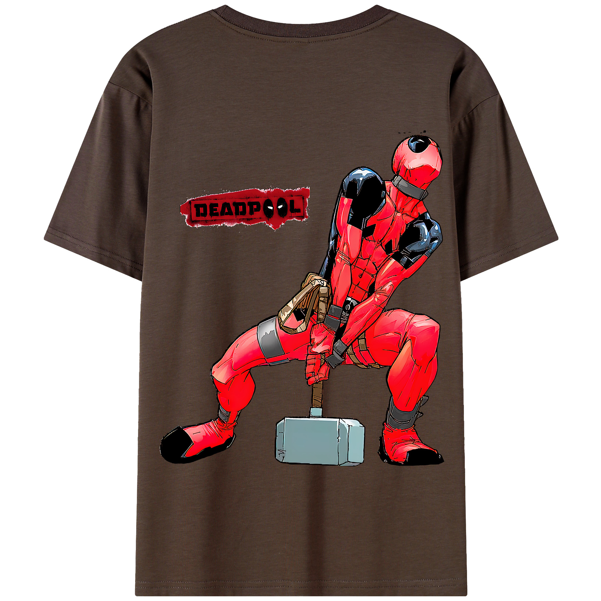 （画像用） Deadpool デッドプール 綿100％半袖Tシャツ（背面プリント）