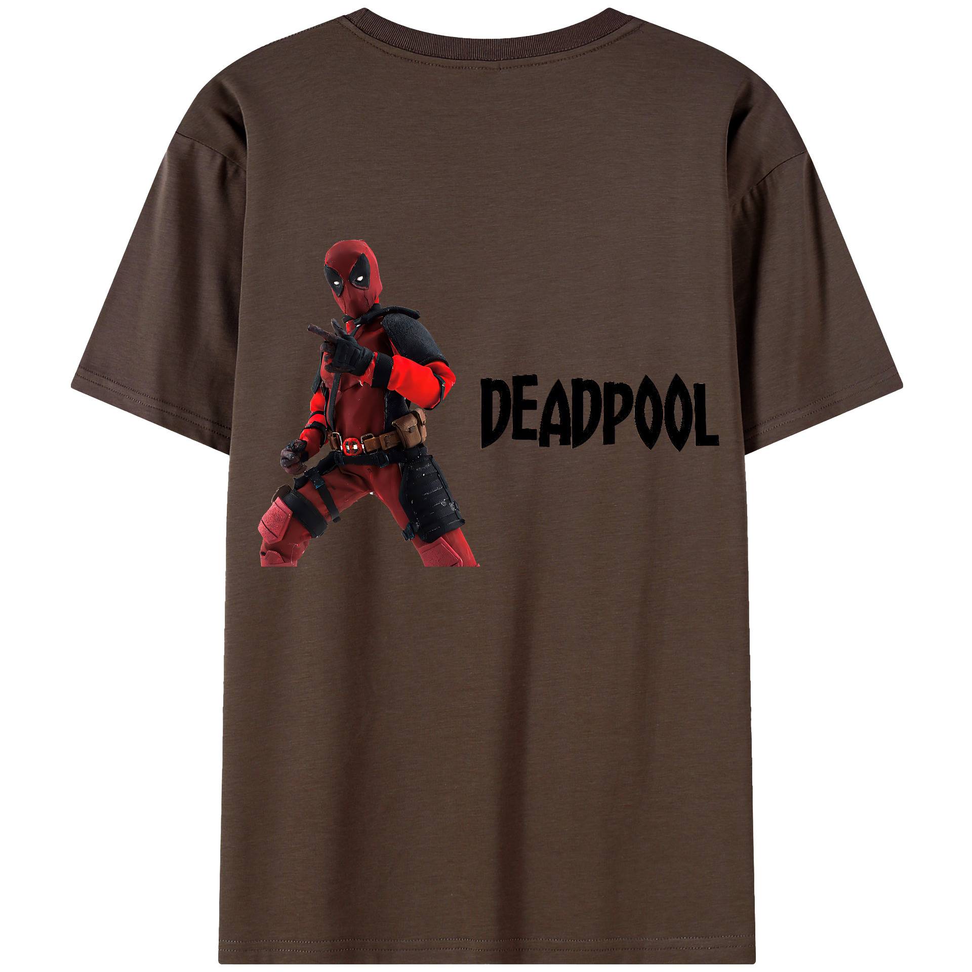 （画像用） Deadpool デッドプール 綿100％半袖Tシャツ（背面プリント）