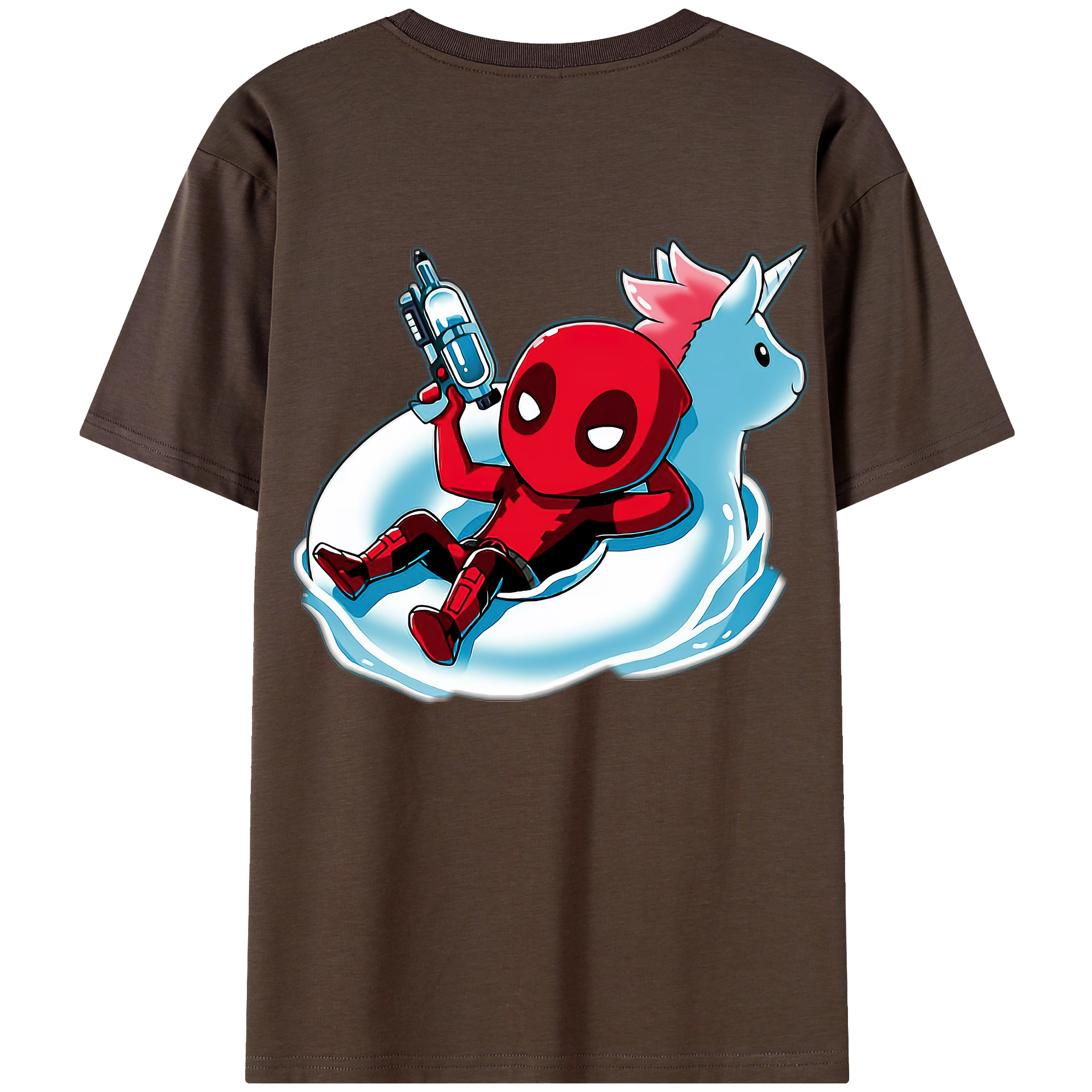 （画像用） Deadpool デッドプール 綿100％半袖Tシャツ（背面プリント）