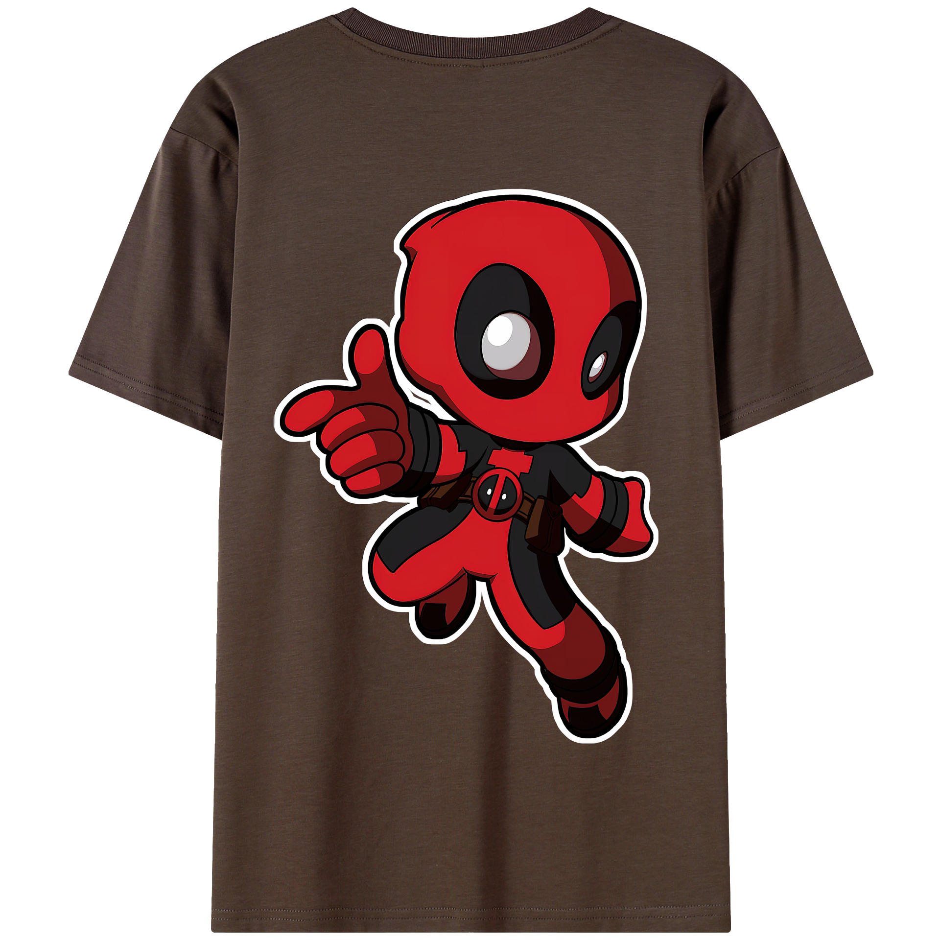 （画像用） Deadpool デッドプール 綿100％半袖Tシャツ（背面プリント）