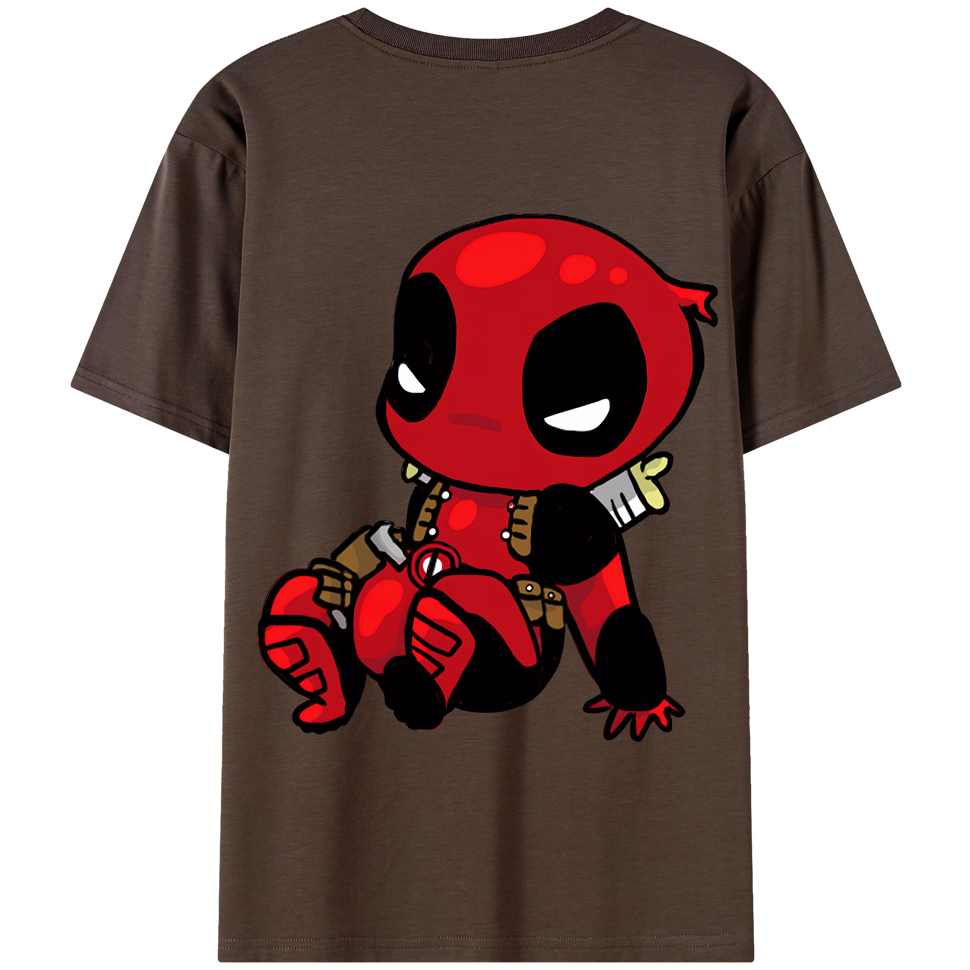 （画像用） Deadpool デッドプール 綿100％半袖Tシャツ（背面プリント）