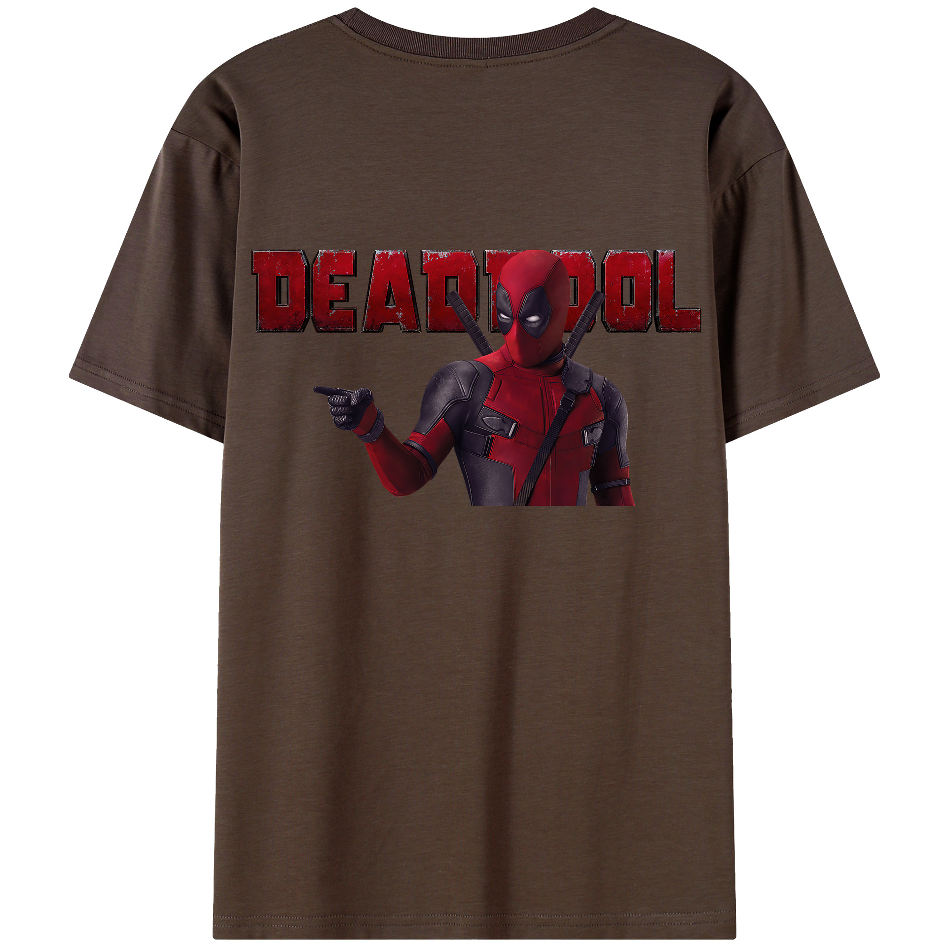 （画像用） Deadpool デッドプール 綿100％半袖Tシャツ（背面プリント）