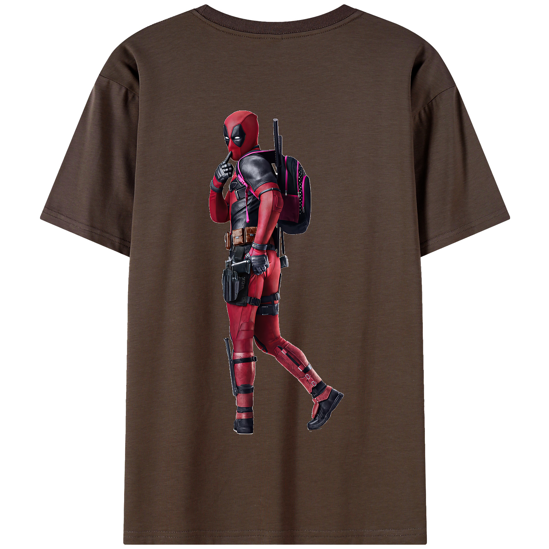 （画像用） Deadpool デッドプール 綿100％半袖Tシャツ（背面プリント）