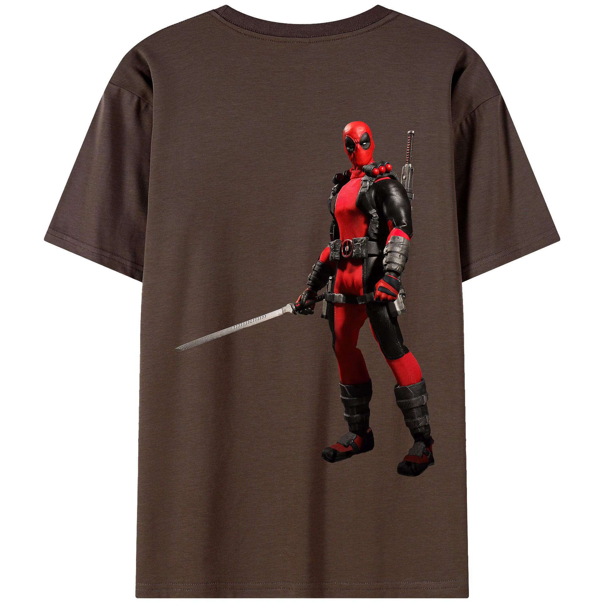 （画像用） Deadpool デッドプール 綿100％半袖Tシャツ（背面プリント）