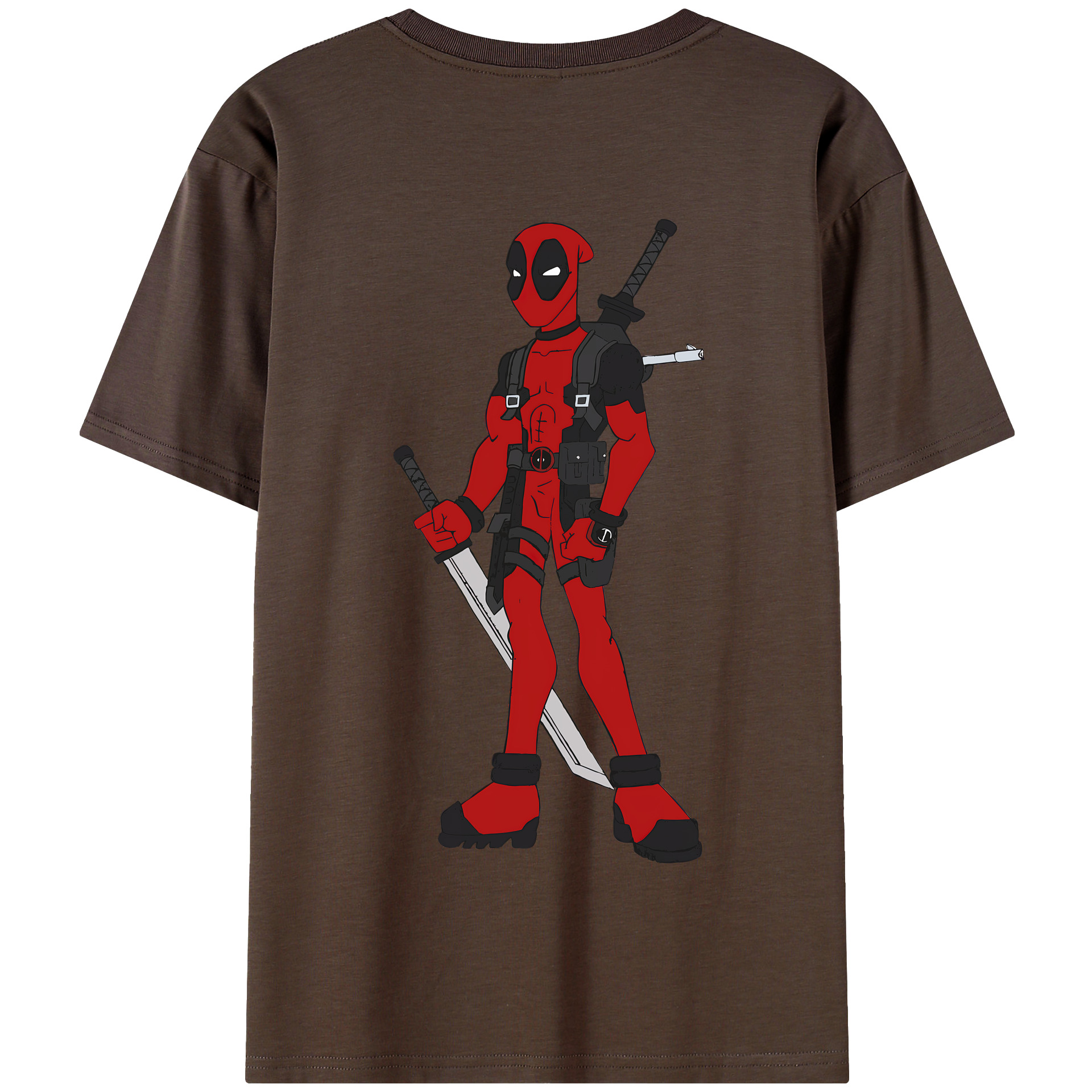 （画像用） Deadpool デッドプール 綿100％半袖Tシャツ（背面プリント）
