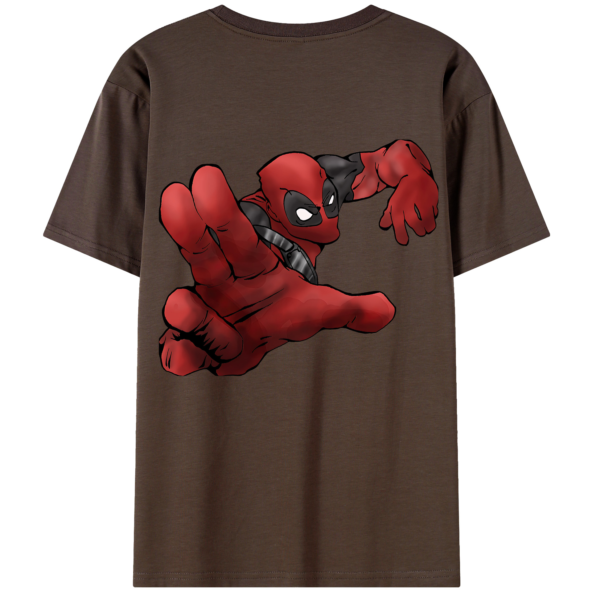 （画像用） Deadpool デッドプール 綿100％半袖Tシャツ（背面プリント）