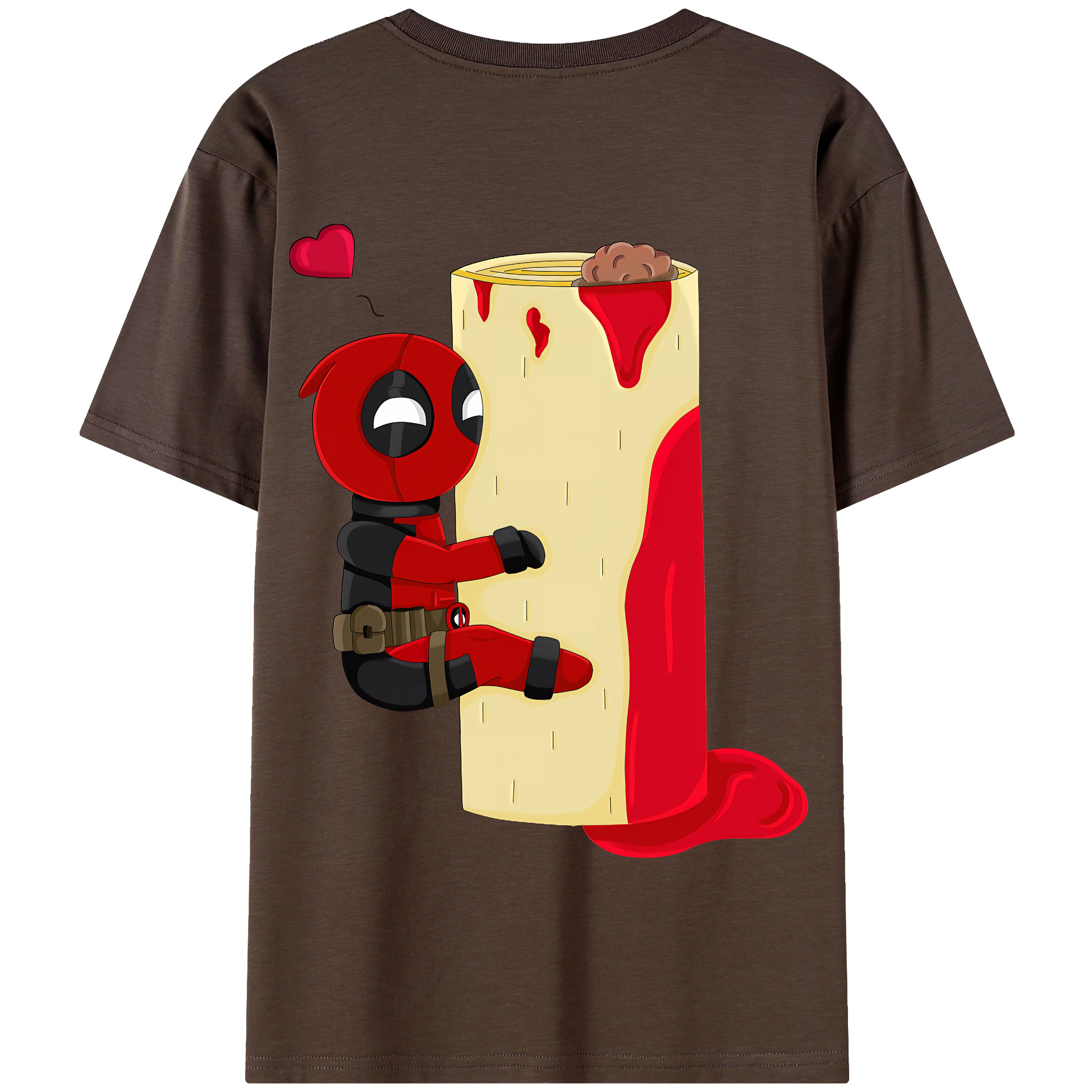 （画像用） Deadpool デッドプール 綿100％半袖Tシャツ（背面プリント）