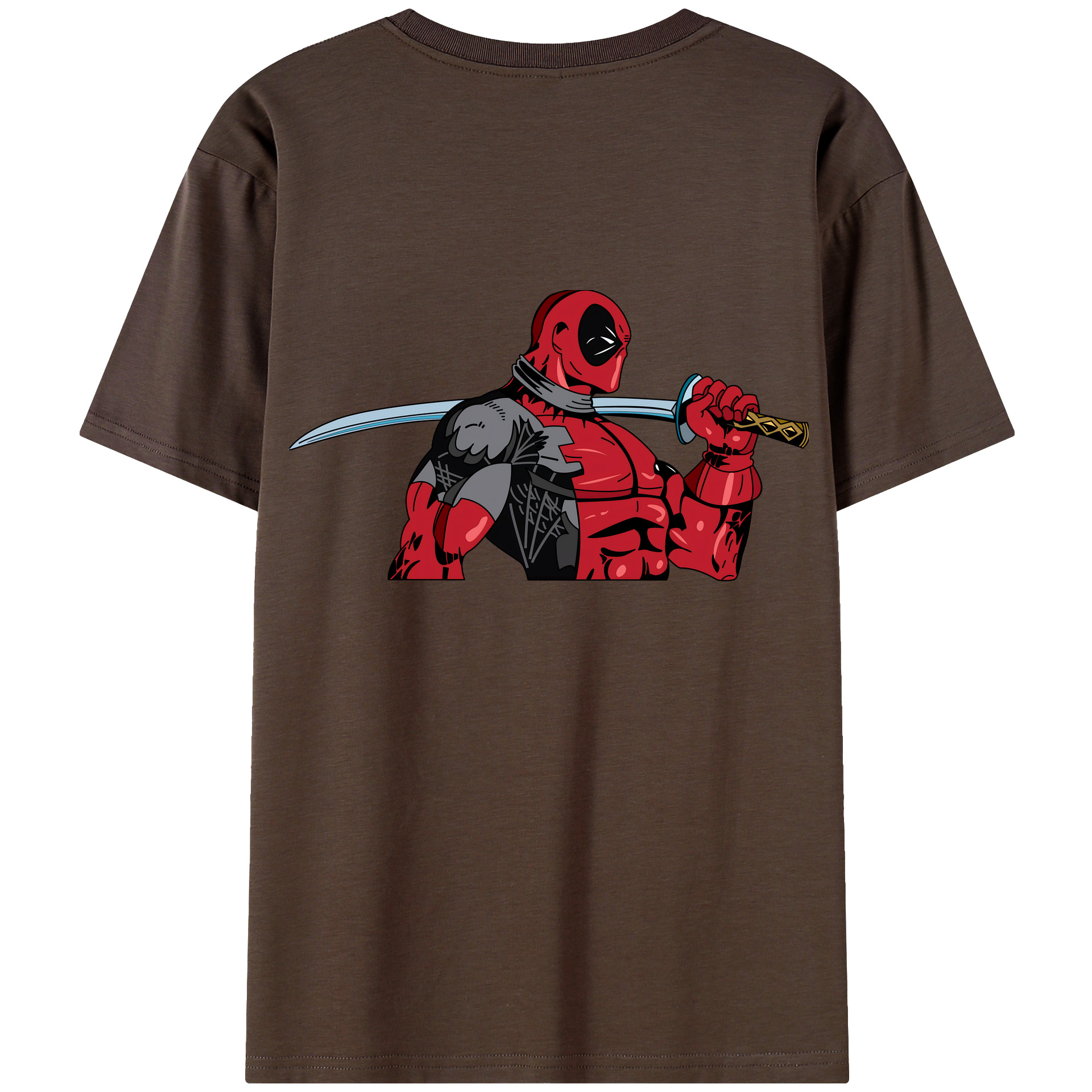 （画像用） Deadpool デッドプール 綿100％半袖Tシャツ（背面プリント）